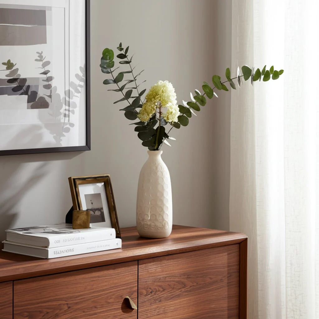 Cer, 12" Circles Vase, Beige - Image 9