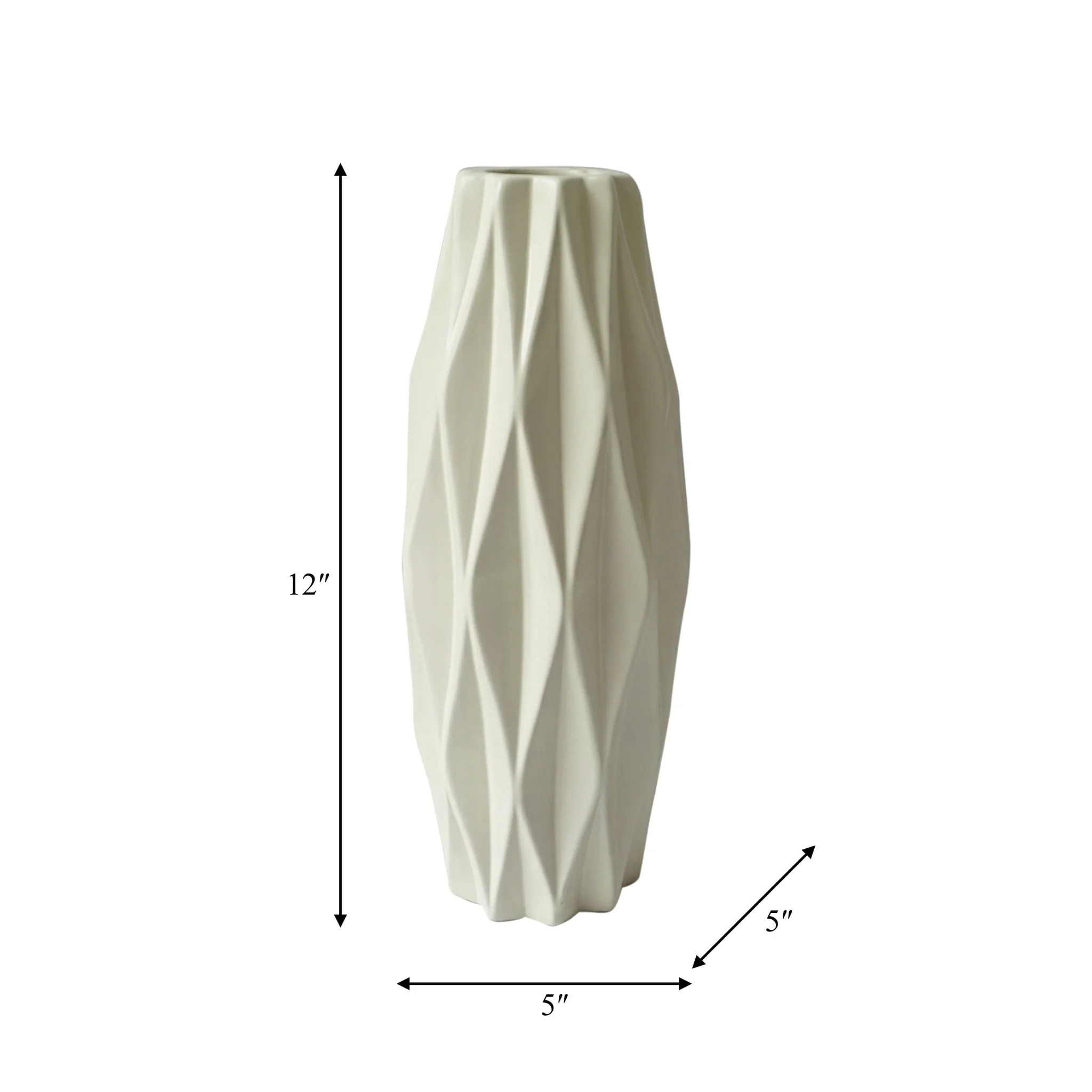 Cer, 12" Flutter Vase, Cotton - Image 8