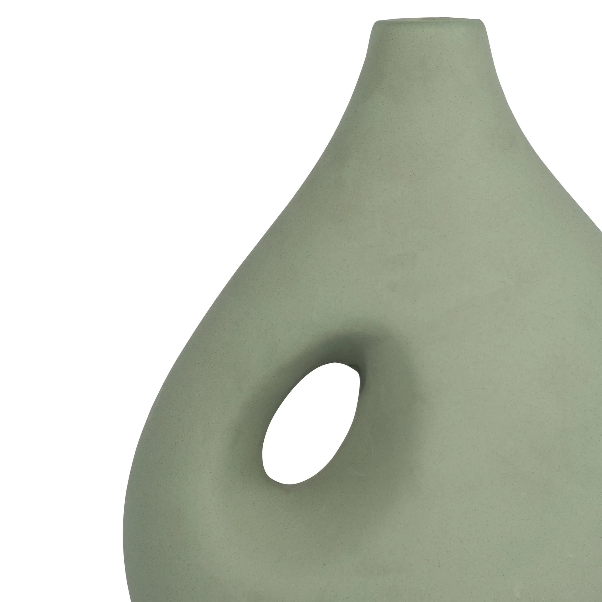 Cer, 12" Nomadic Handle Vase, Dark Sage - Image 5