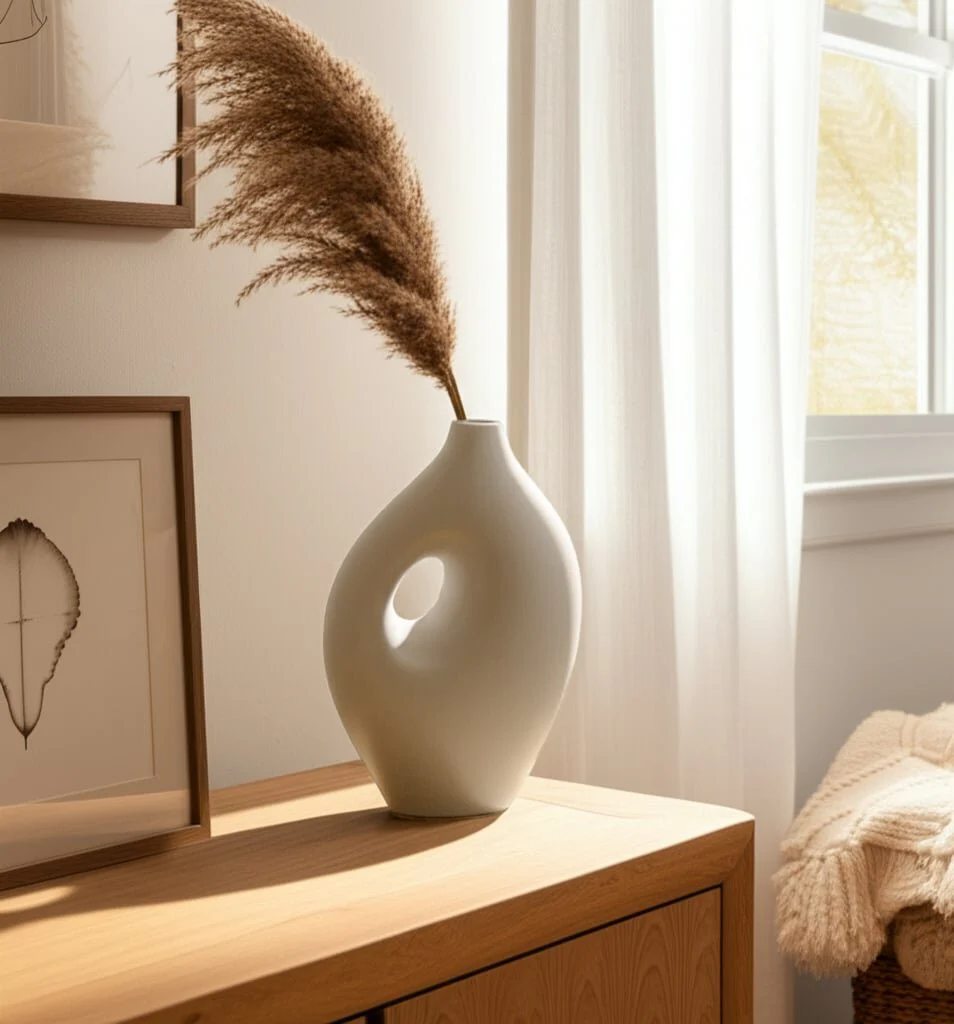 Cer, 12" Nomadic Handle Vase, Ivory - Image 10