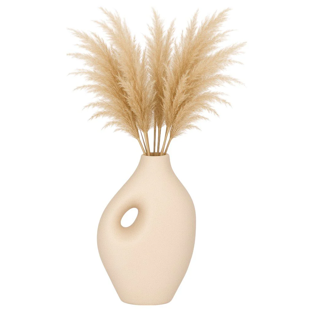 Cer, 12" Nomadic Handle Vase, Ivory - Image 2