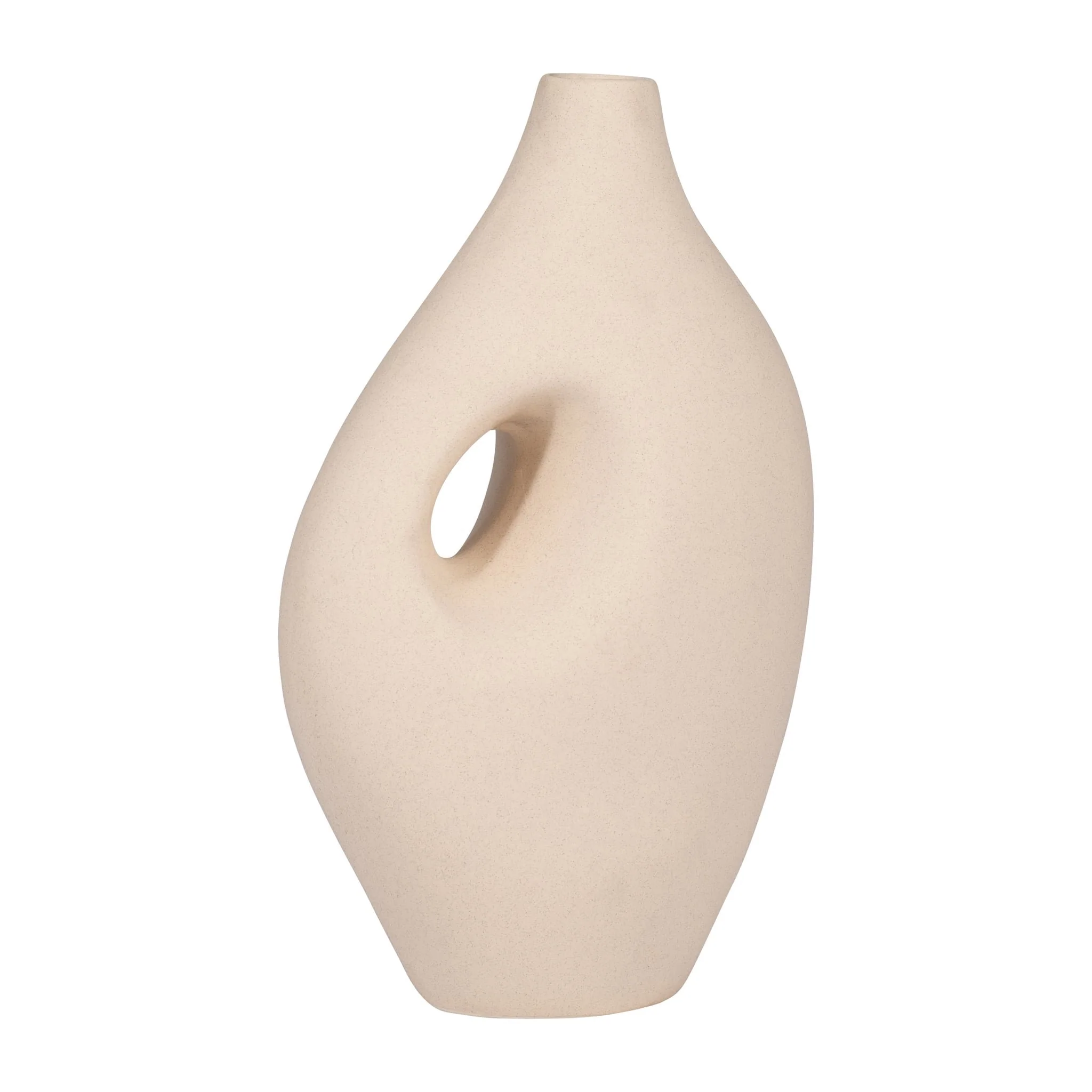 Cer, 12" Nomadic Handle Vase, Ivory - Image 3
