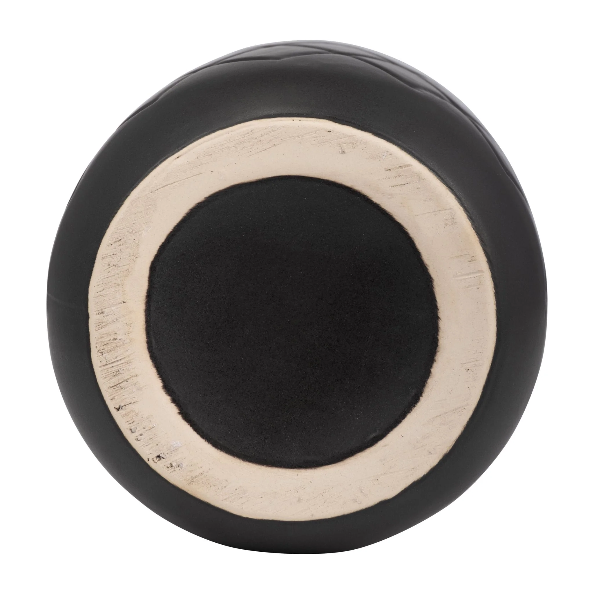 Cer, 12" Plaid Textured Vase, Black - Image 7