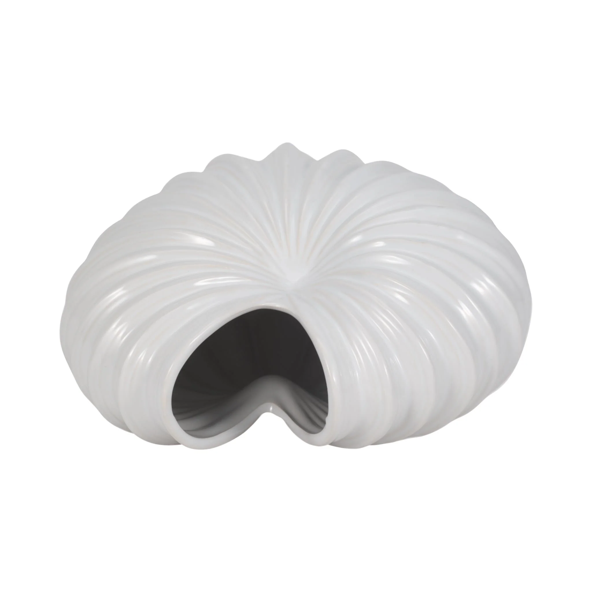 Cer, 12" Shell Vase, White - Image 6