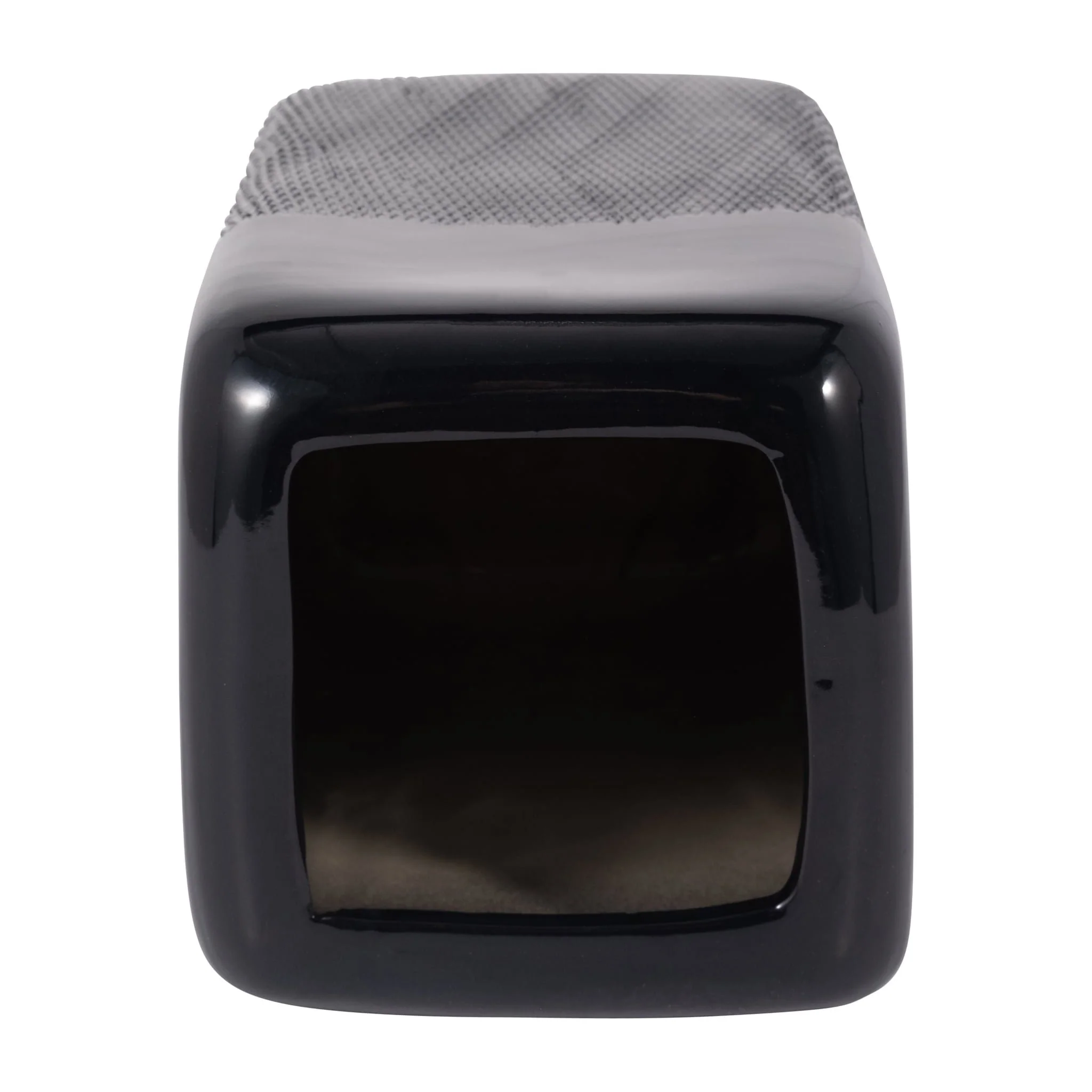 Cer, 12" Squared Grooved Vase, Black - Image 5