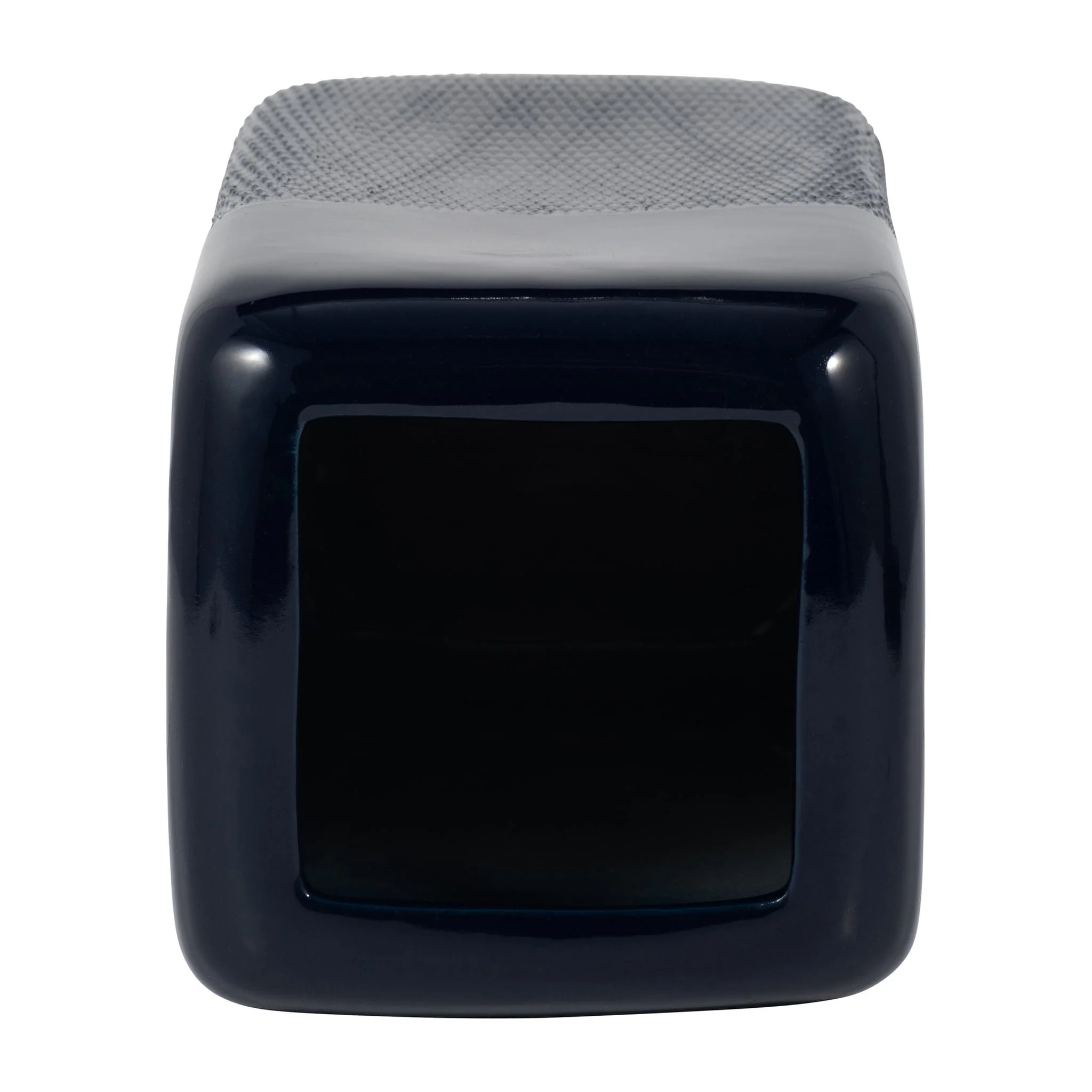 Cer, 12" Squared Grooved Vase, Navy Blue - Image 5
