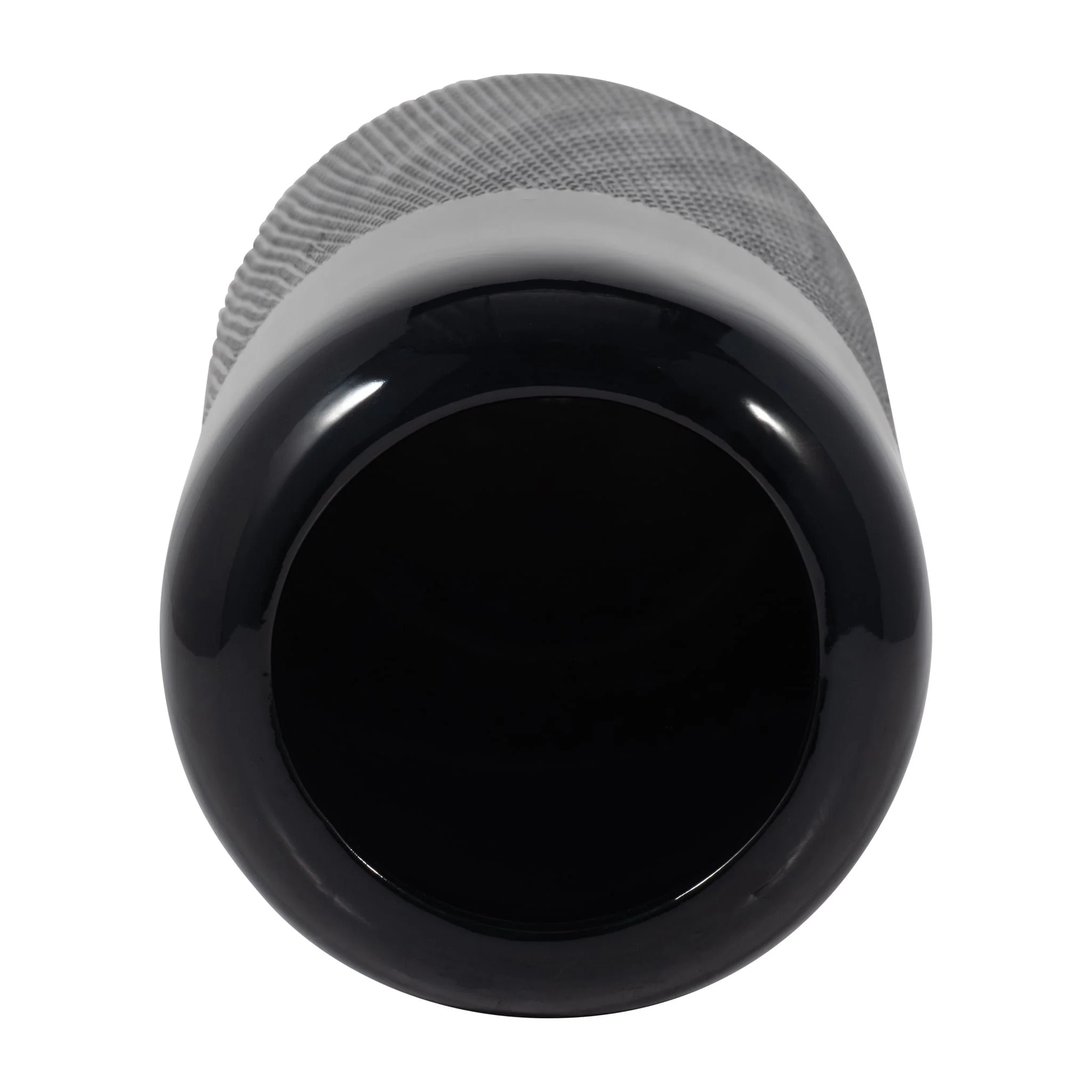 Cer, 12"h Grooved Vase, Black - Image 5