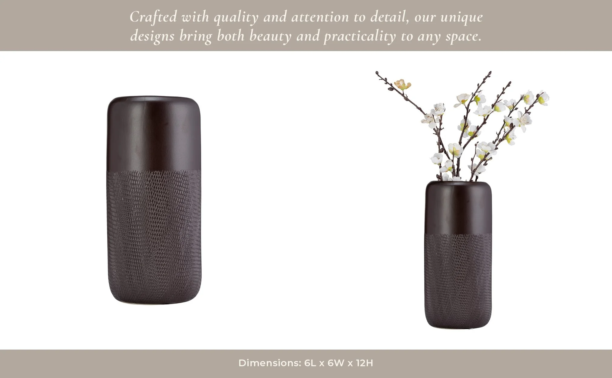 Cer, 12"h Grooved Vase, Java - Image 13