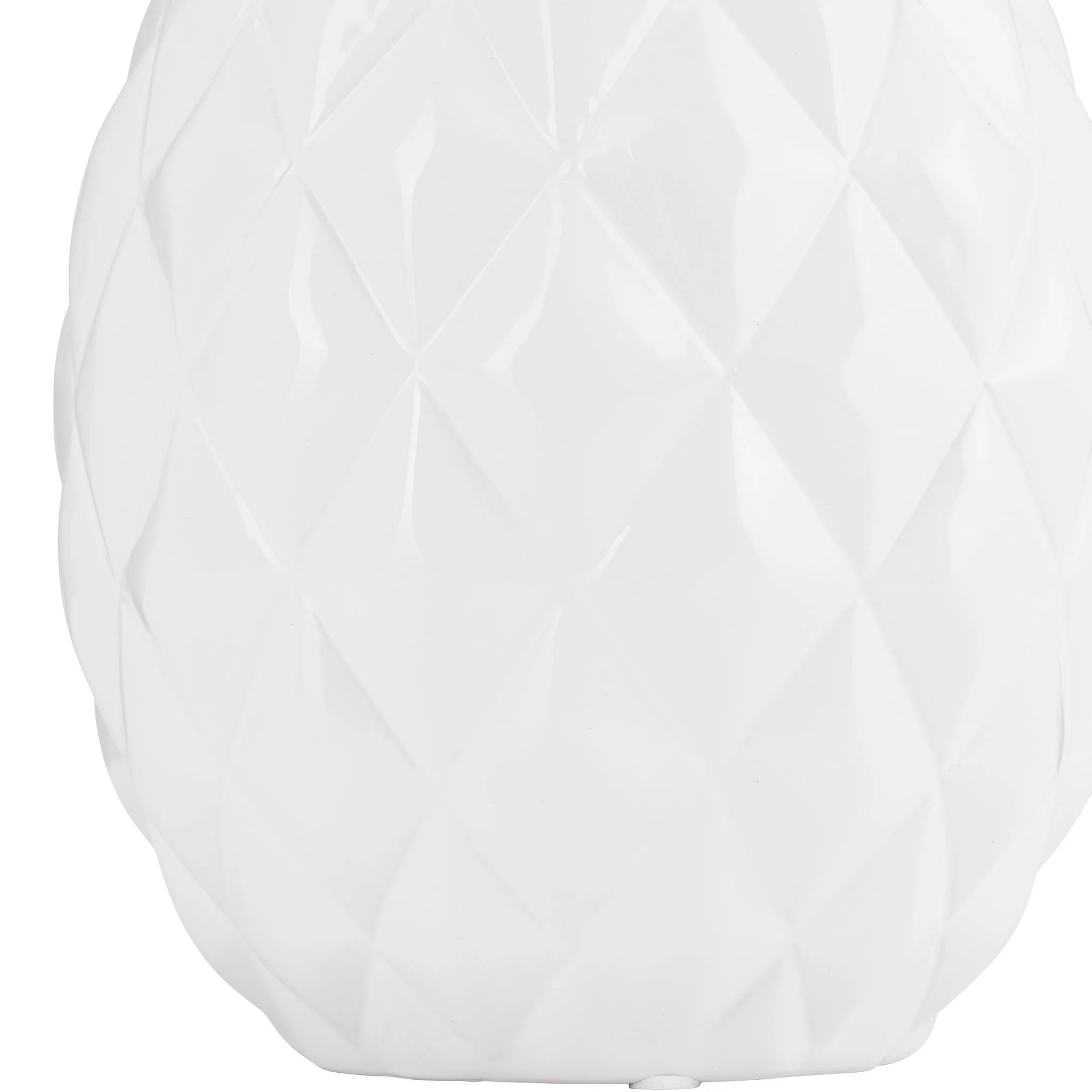 Cer, 13" Pineapple Deco, White - Image 3