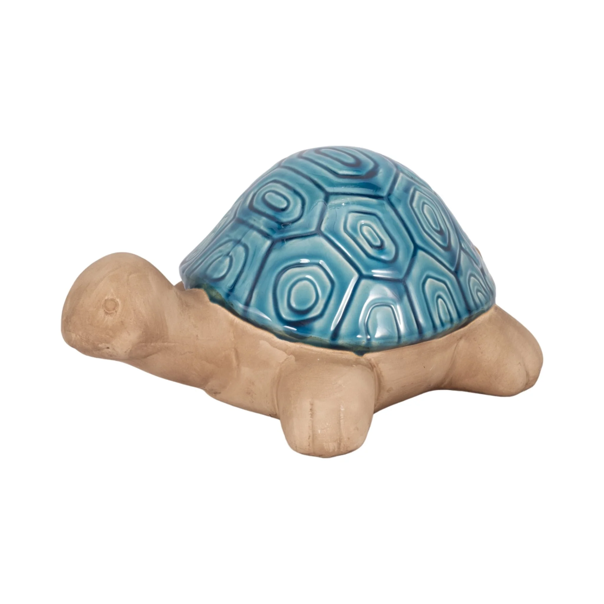 Cer, 13" Tortoise Deco, Turq - Image 2