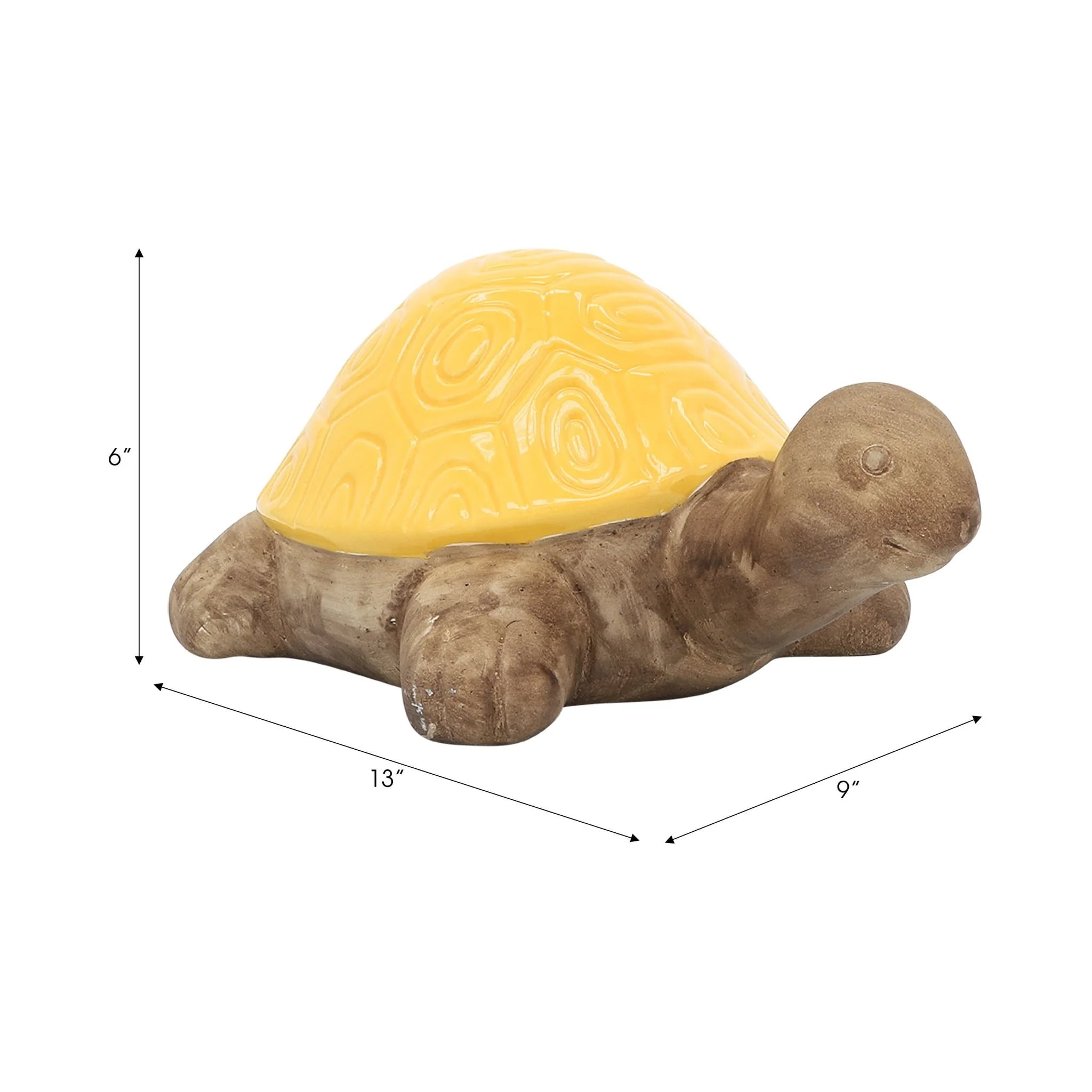 Cer, 13" Tortoise Deco, Yellow - Image 6