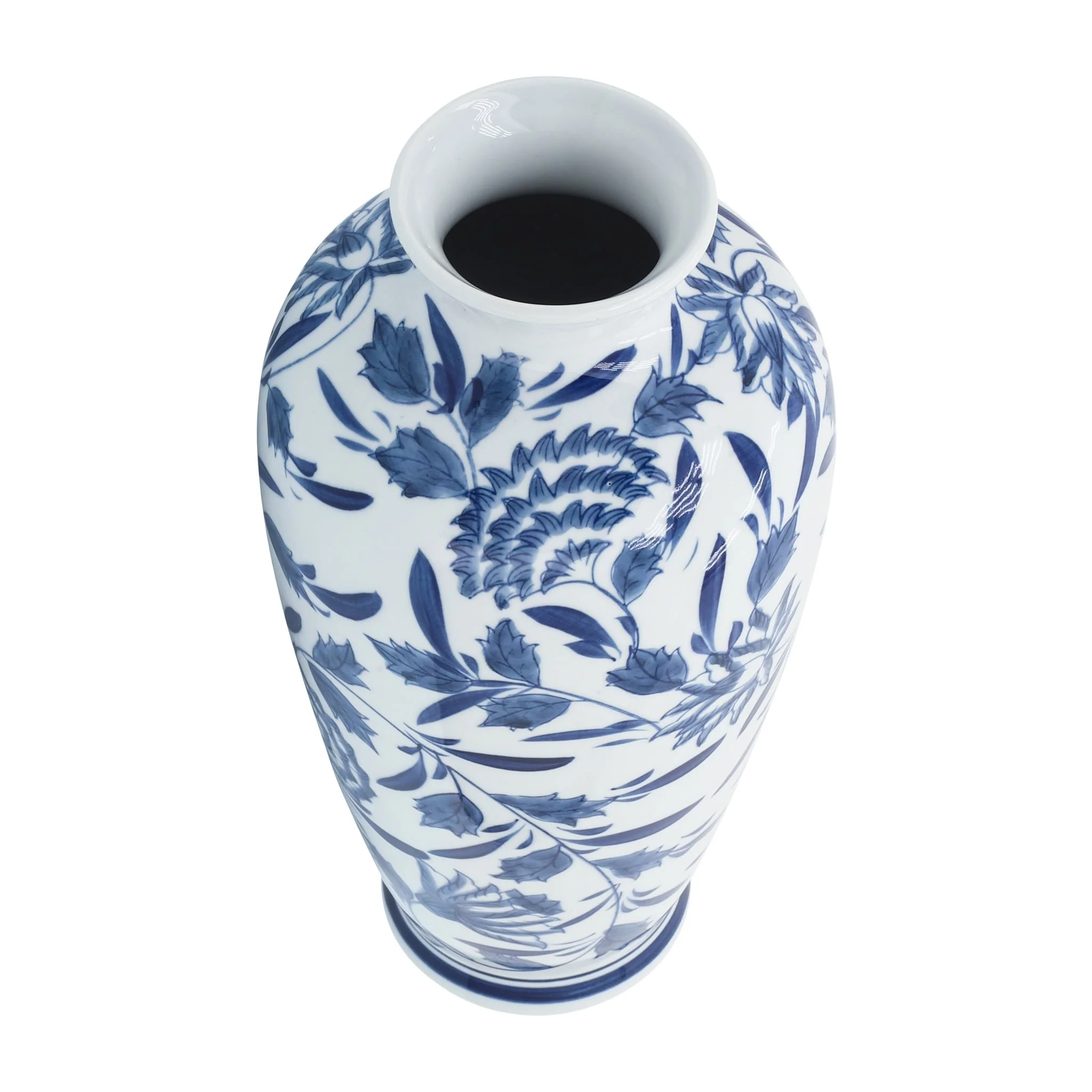 Cer, 13"h Chinoiserie Vase, Blue/white - Image 3