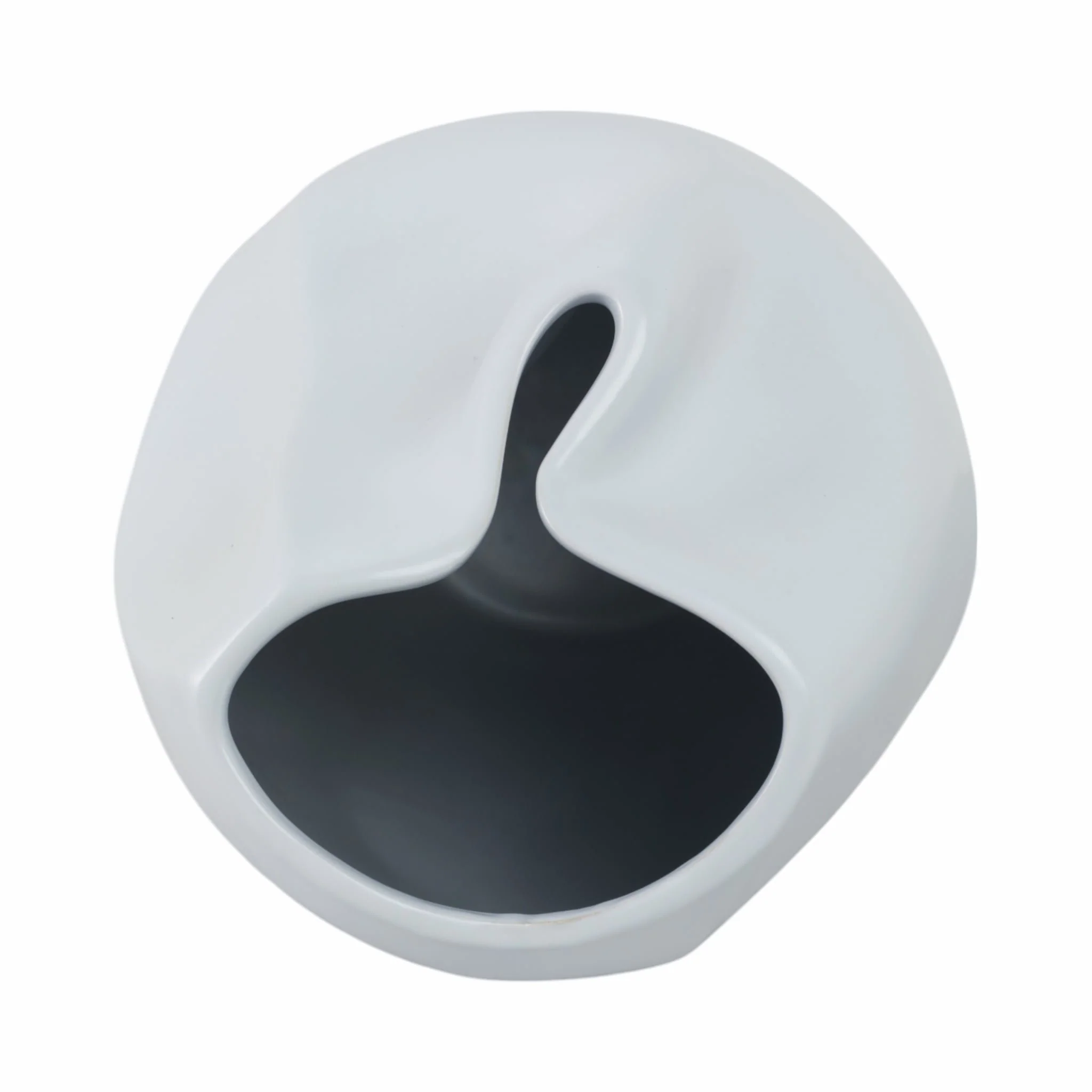 Cer, 14"h Abstract Vase, White - Image 6