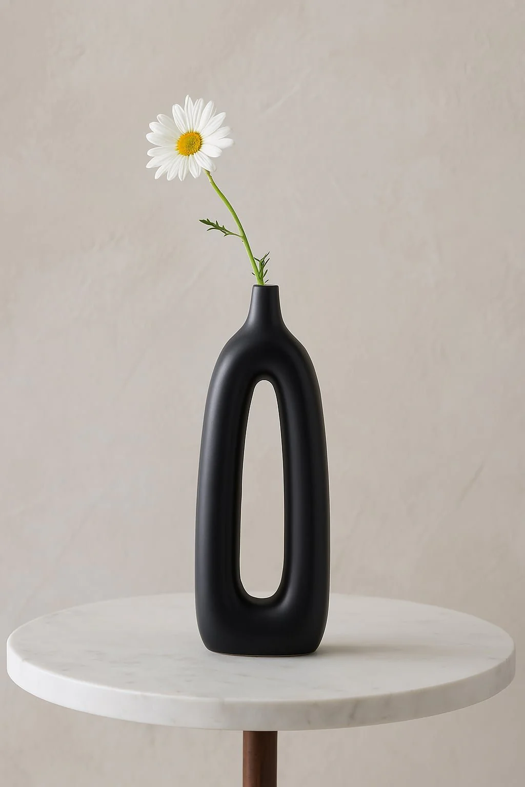 Cer, 14"h Open Cut-out Vase, Black - Image 10