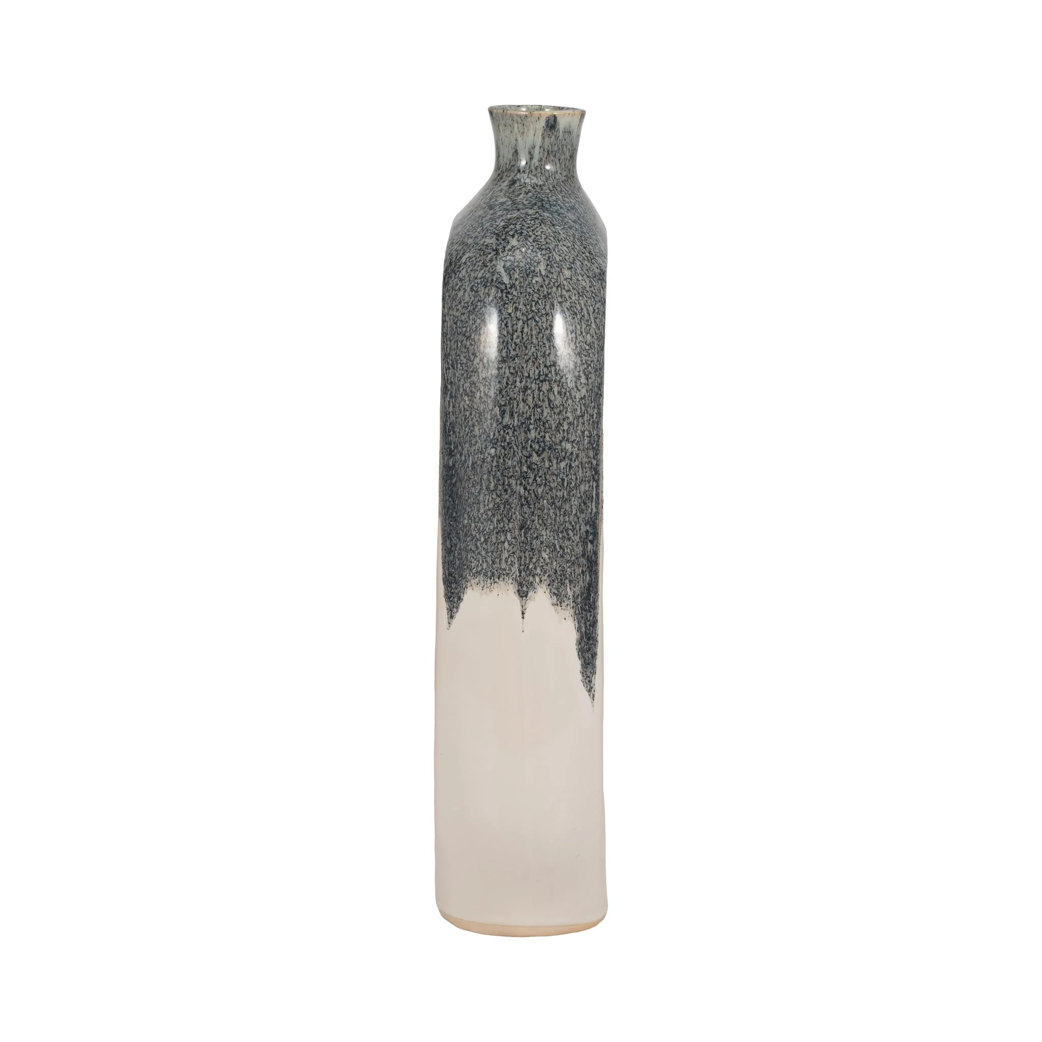 Cer, 15" Curvy Open Cut-out Vase, Blue/white - Image 4