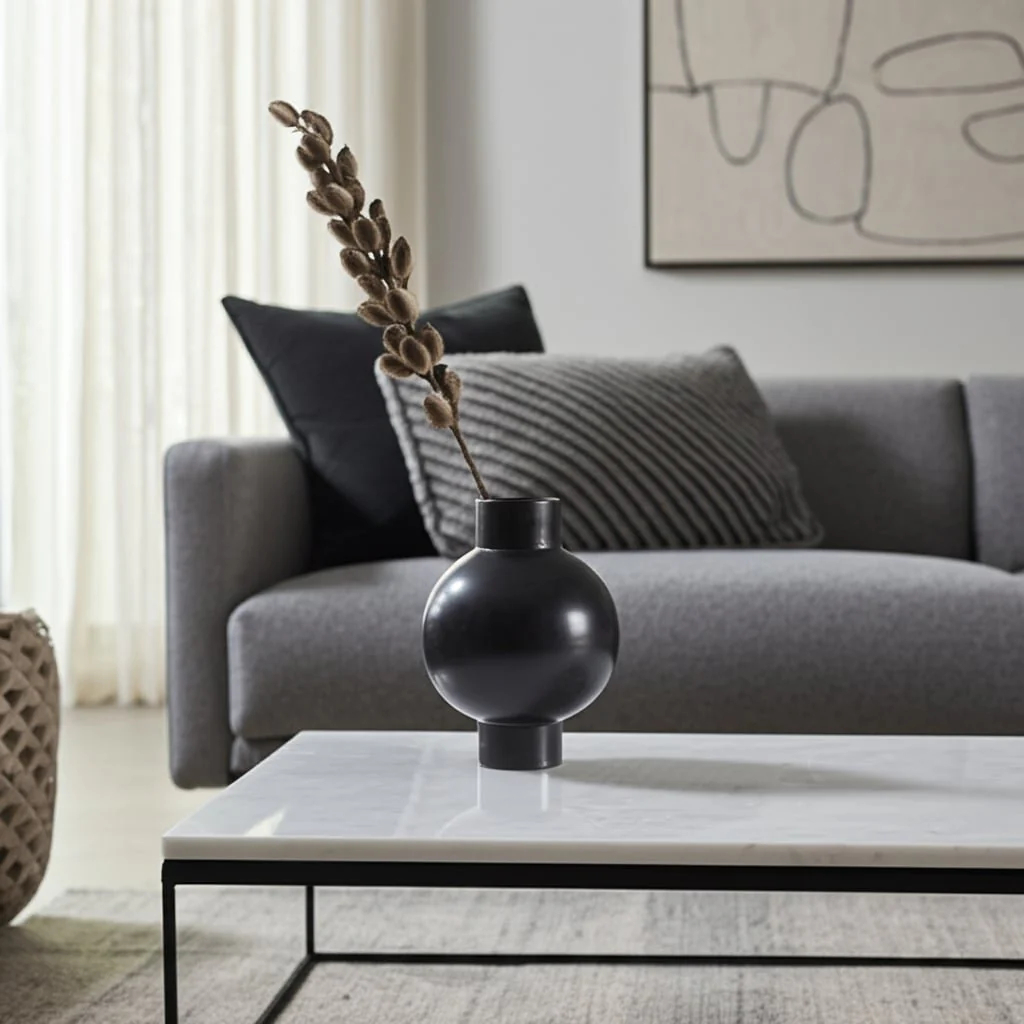 Cer, 15"h Bubble Vase, Gray - Image 12