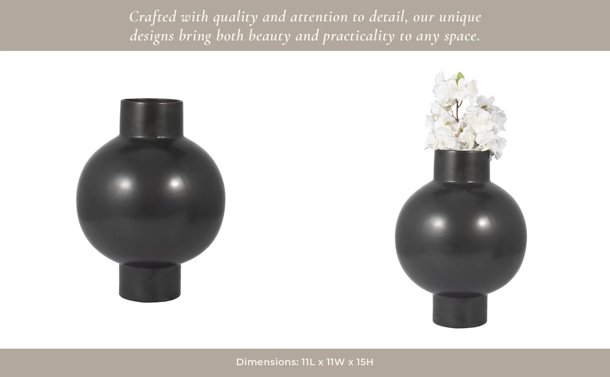 Cer, 15"h Bubble Vase, Gray - Image 14