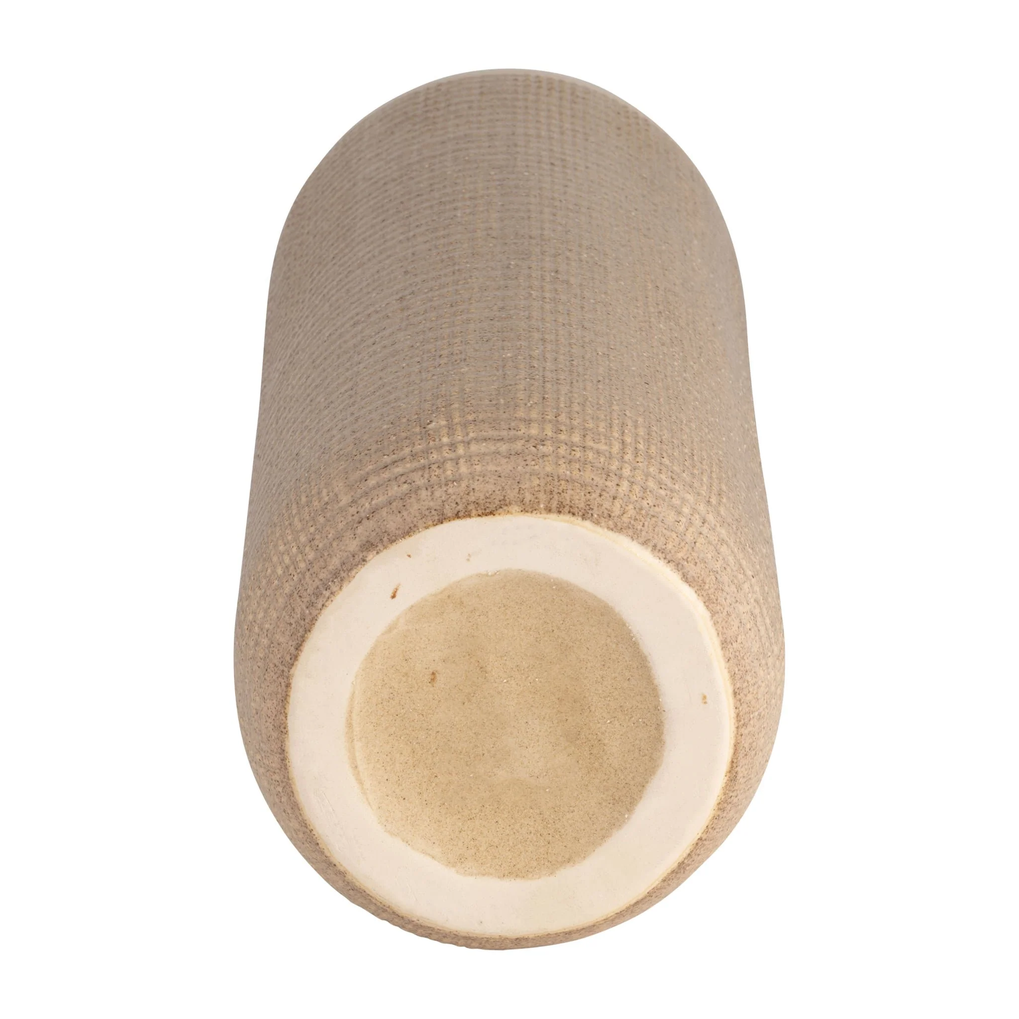 Cer, 16" 2-tone Vase, White/tan - Image 5