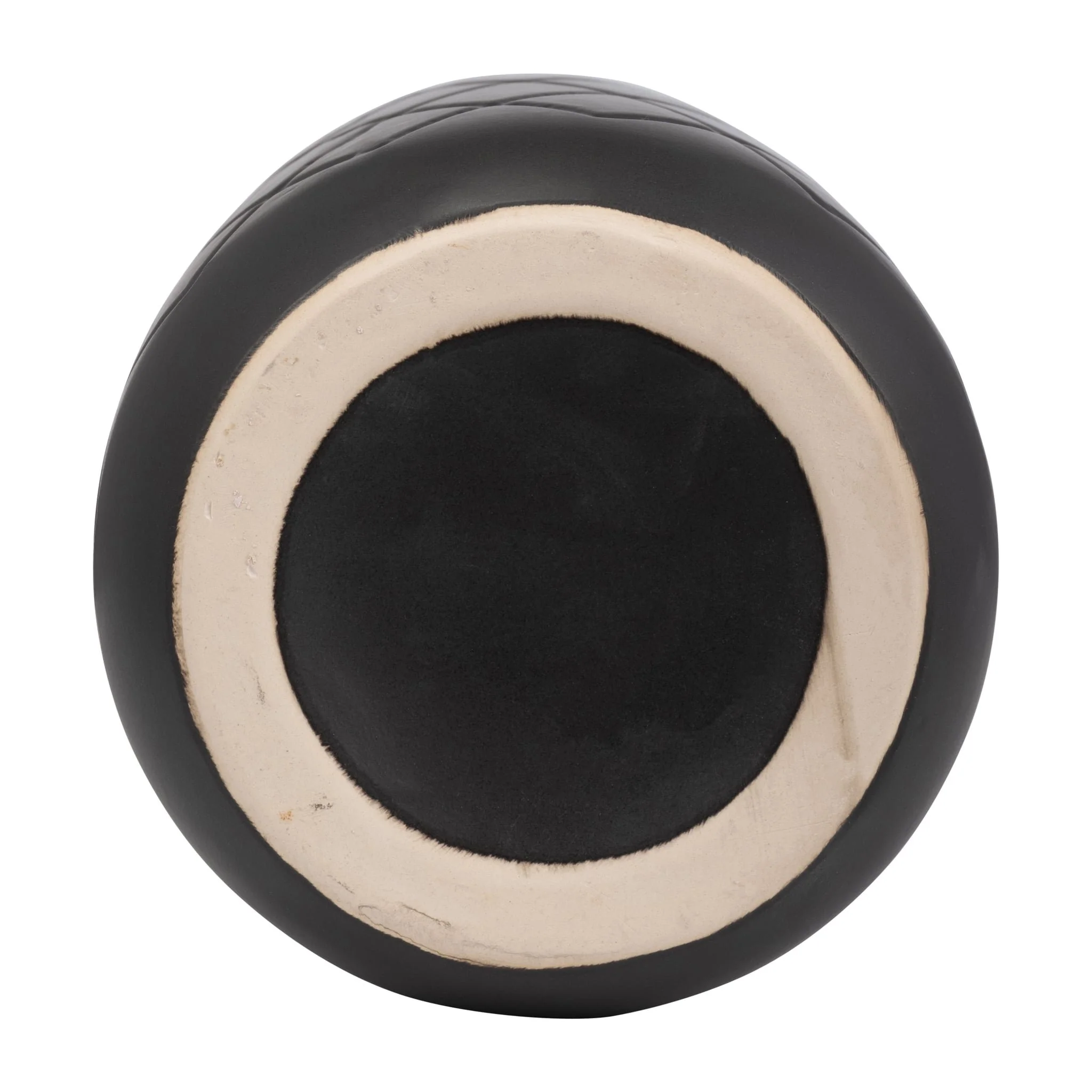 Cer, 16" Plaid Textured Vase, Black - Image 7