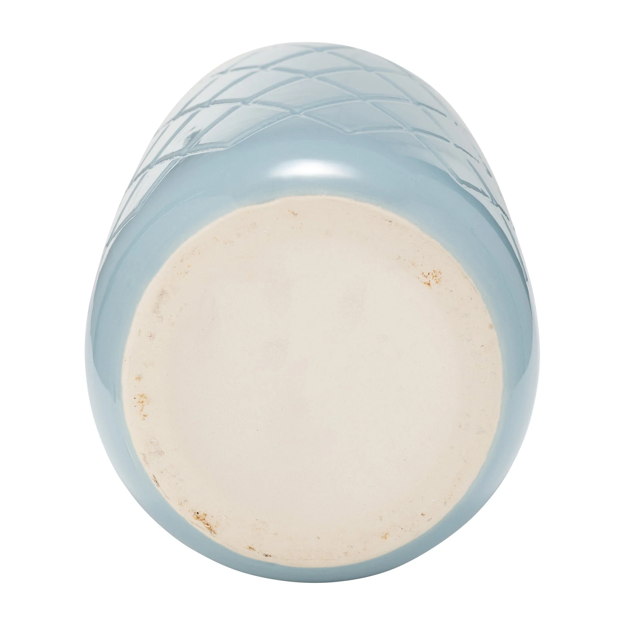 Cer, 16" Plaid Textured Vase, Cameo Blue - Image 6