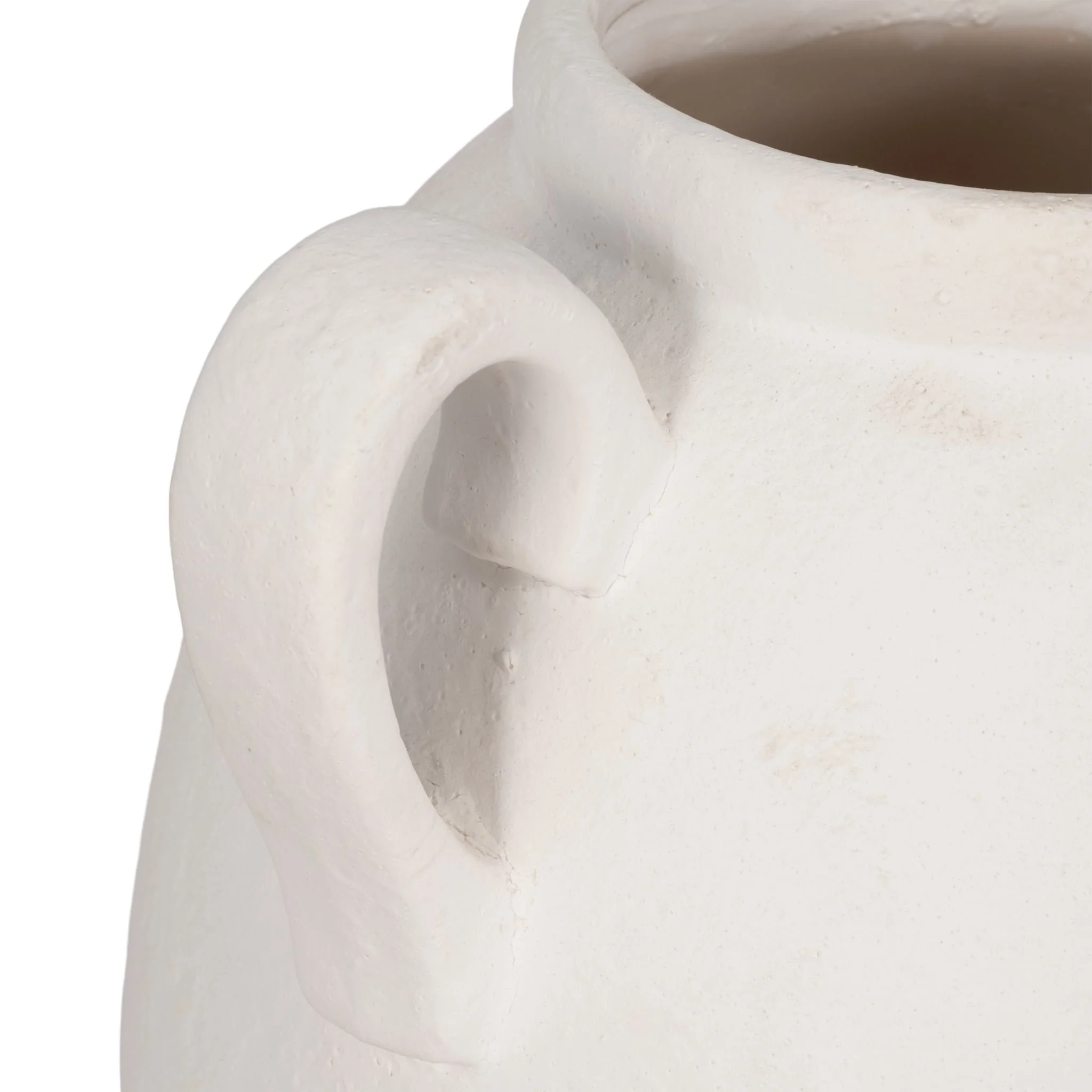 Cer, 16" Textured Jug W/ Handles, White - Image 5