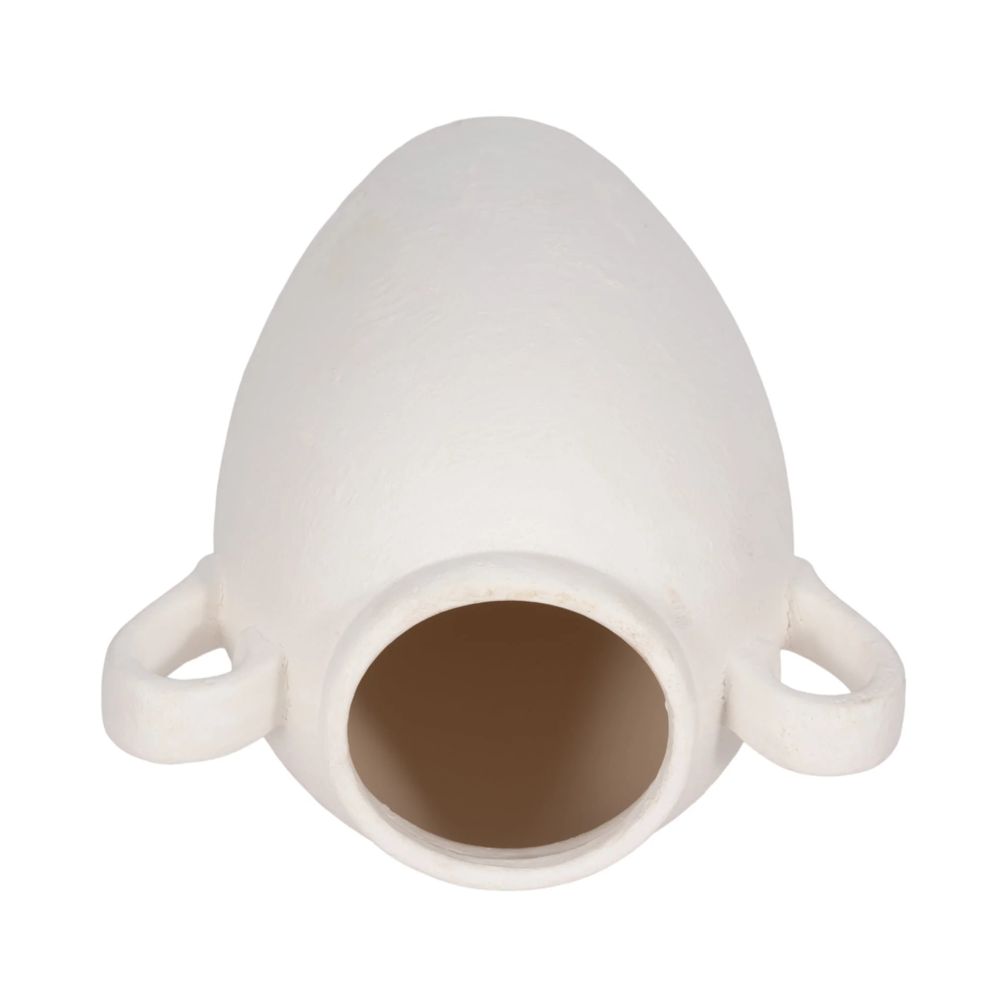 Cer, 16" Textured Jug W/ Handles, White - Image 6