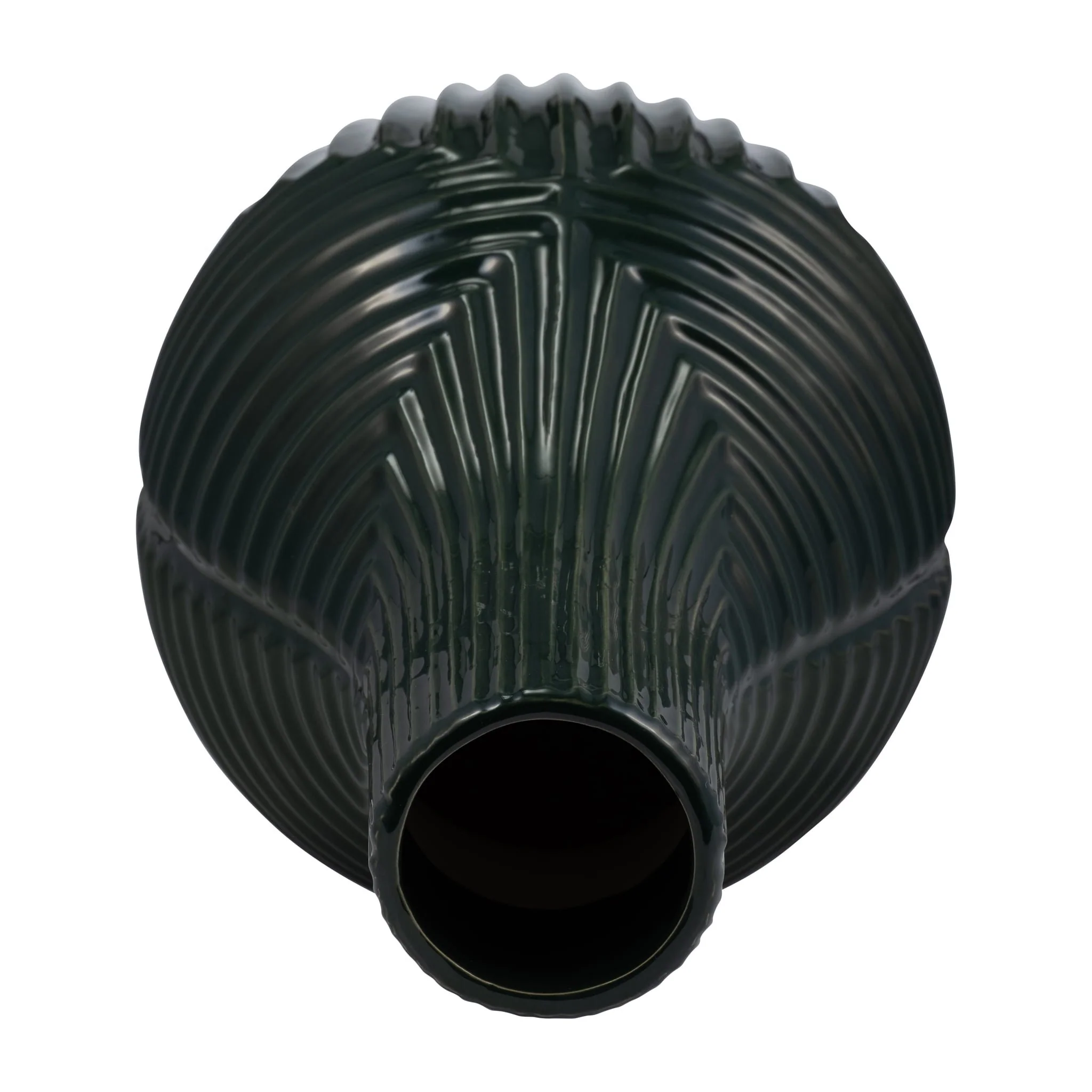 Cer, 16" Tribal Vase, Forest Green - Image 6
