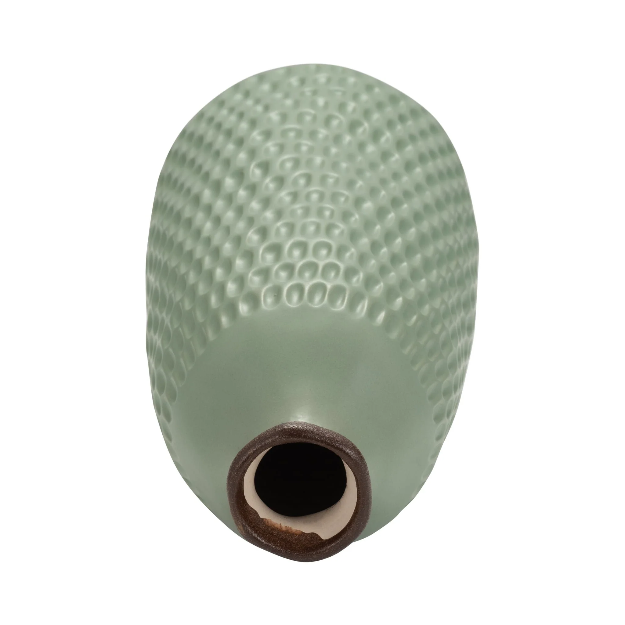 Cer, 16"h Dimpled Vase, Green - Image 5