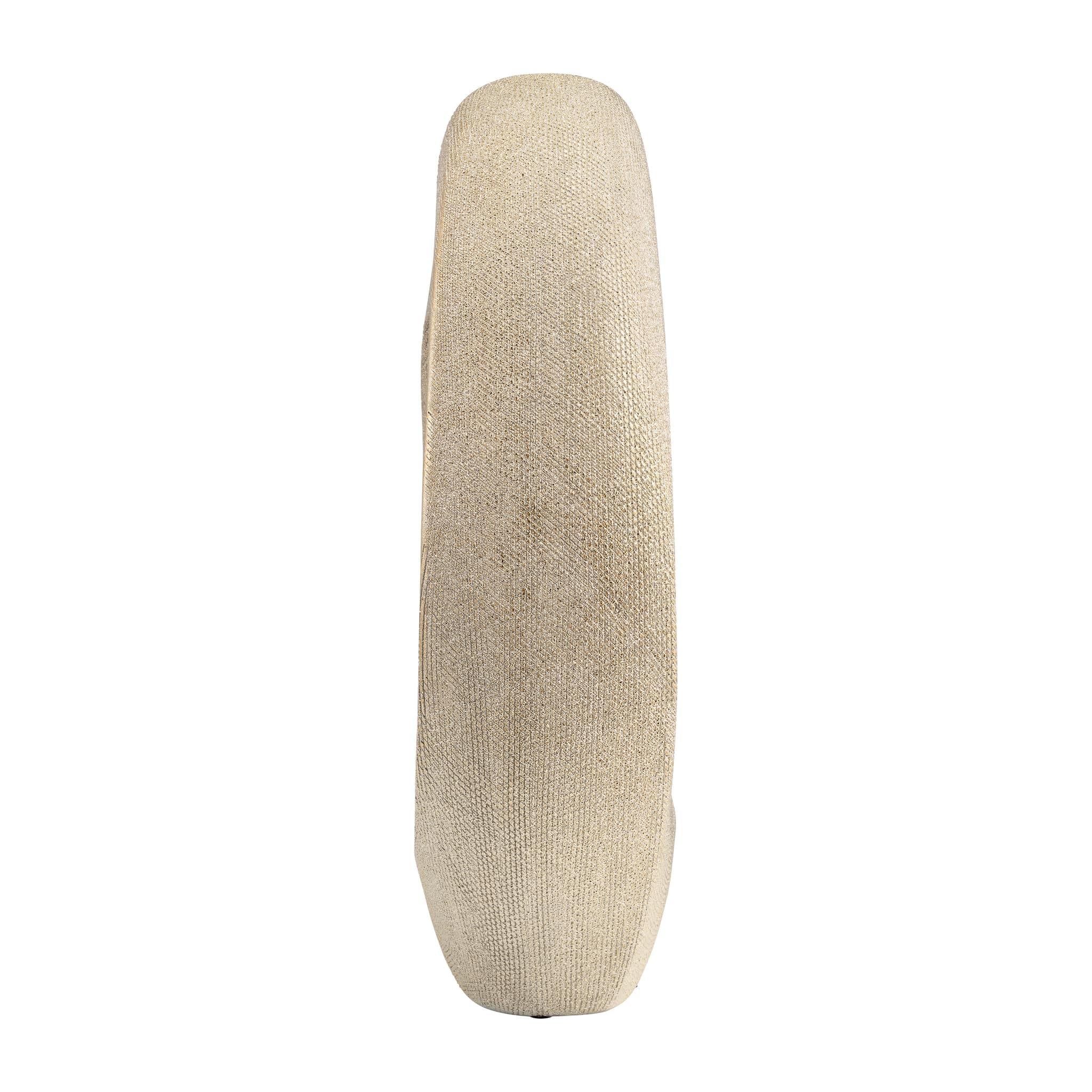 Cer, 16"h Scratched Hollow Accent, Champagne - Image 3