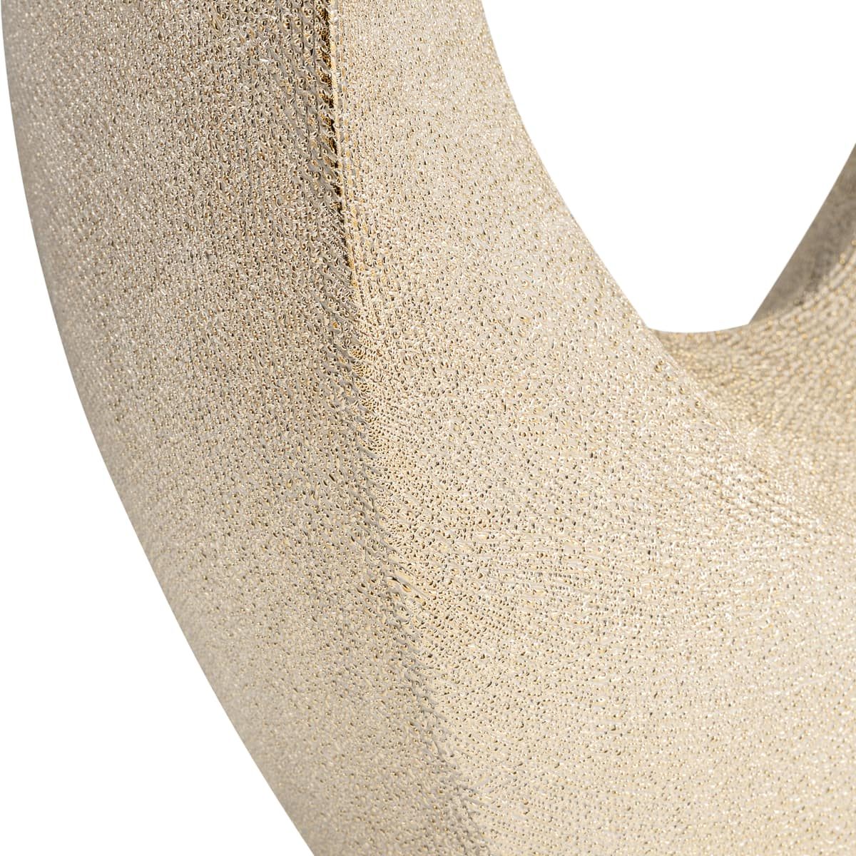 Cer, 16"h Scratched Hollow Accent, Champagne - Image 4