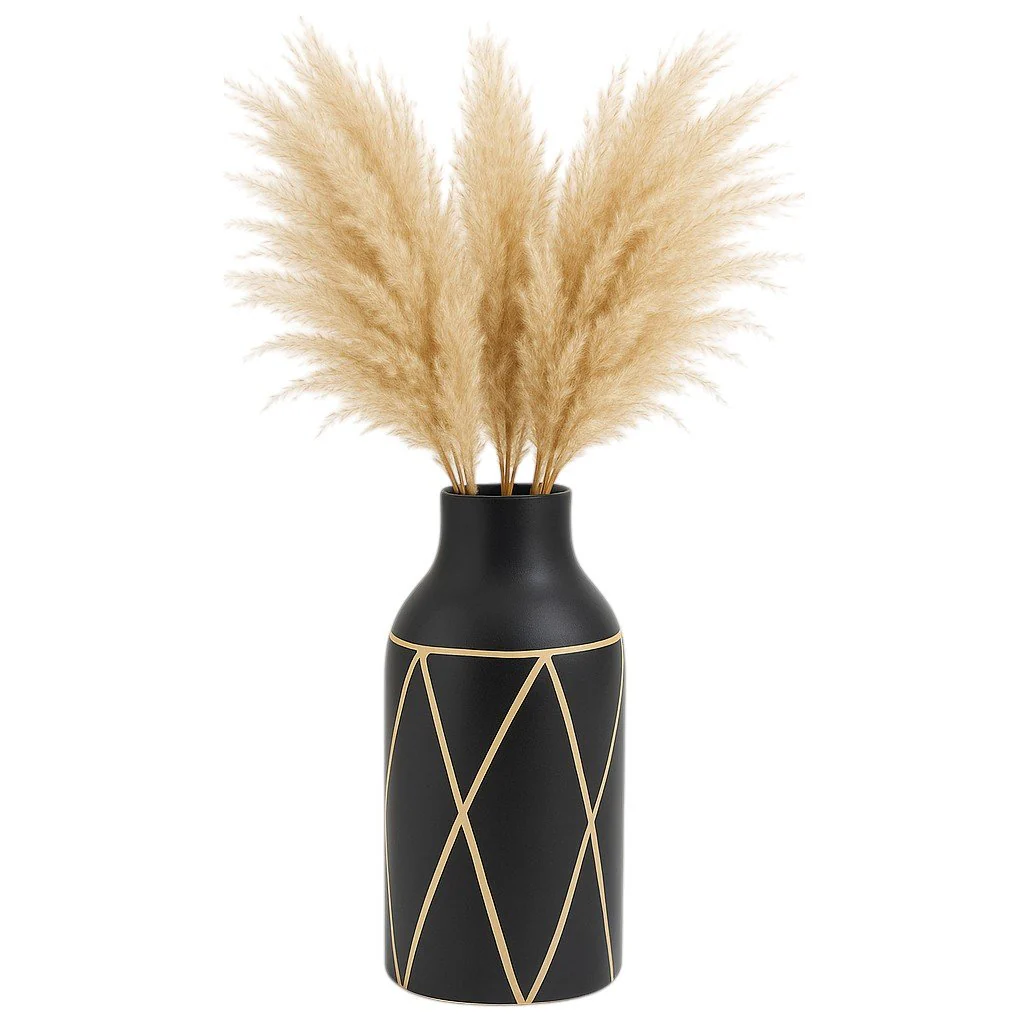 Cer, 16"h Tribal Vase, Black - Image 2