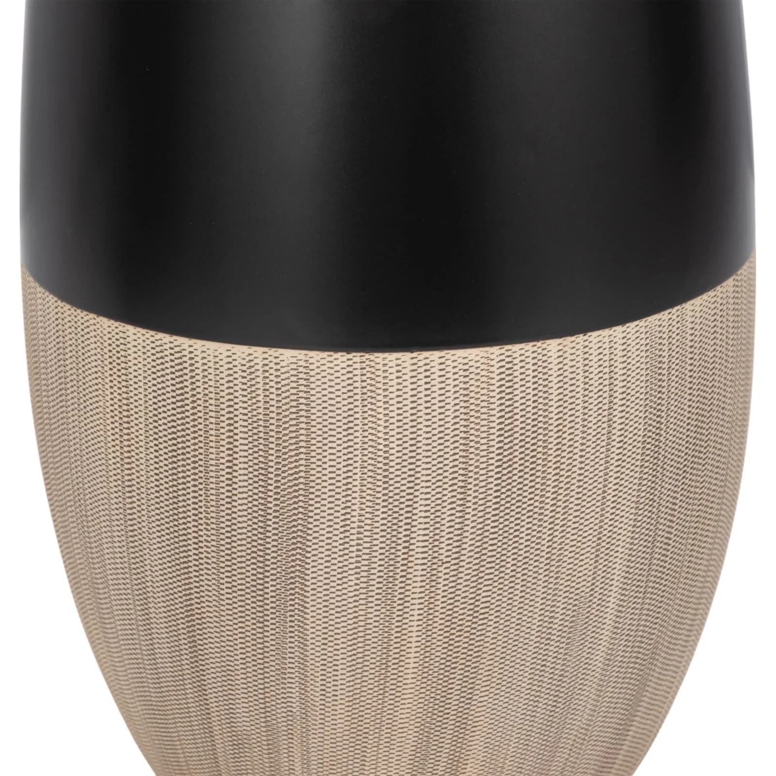 Cer, 17"h 2-tone Vase, Creme/black - Image 4