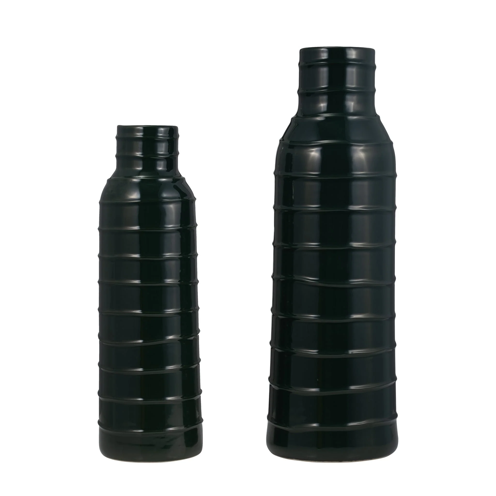 Cer, 17"h Tribal Vase, Forest Green - Image 8