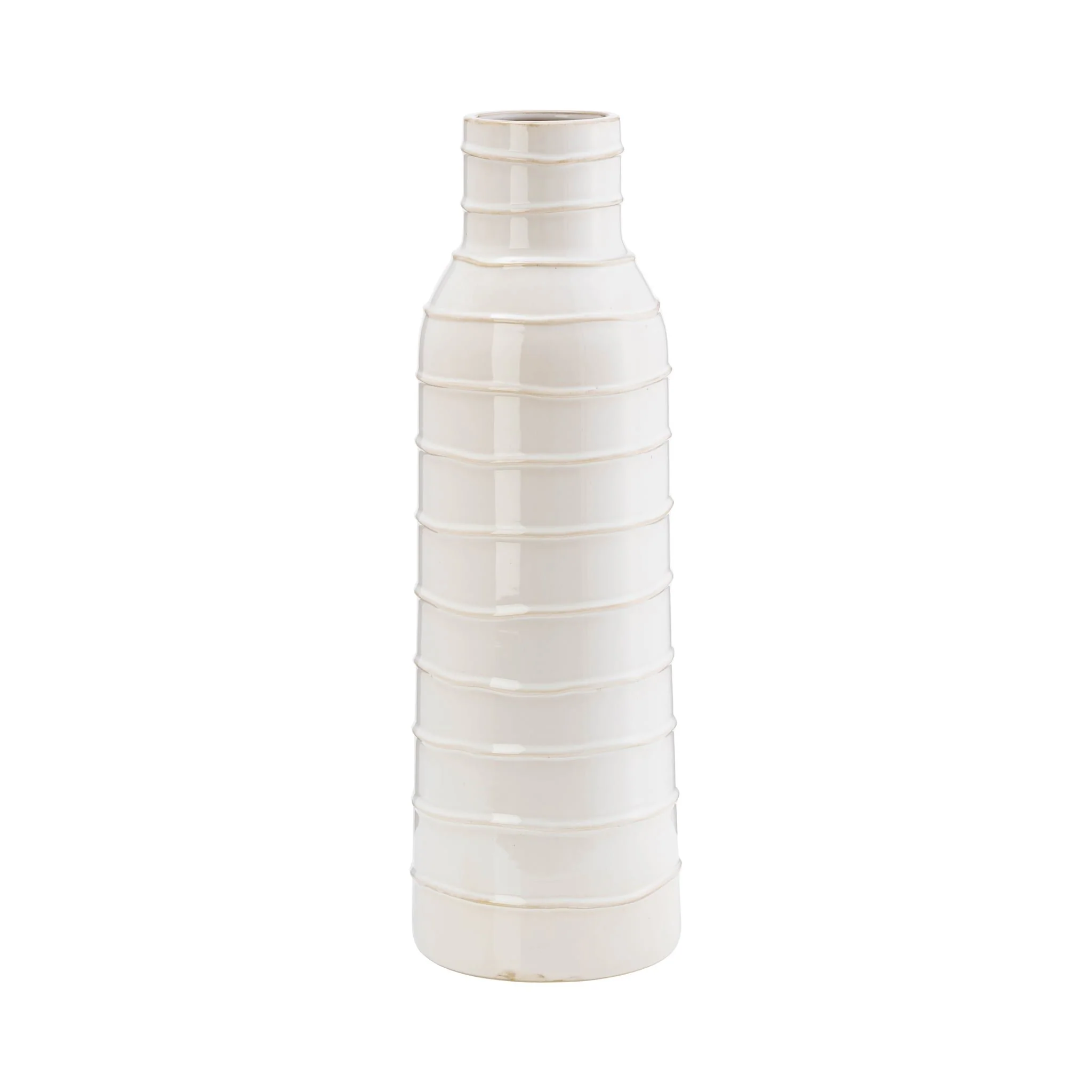 Cer, 17"h Tribal Vase, Ivory - Image 3