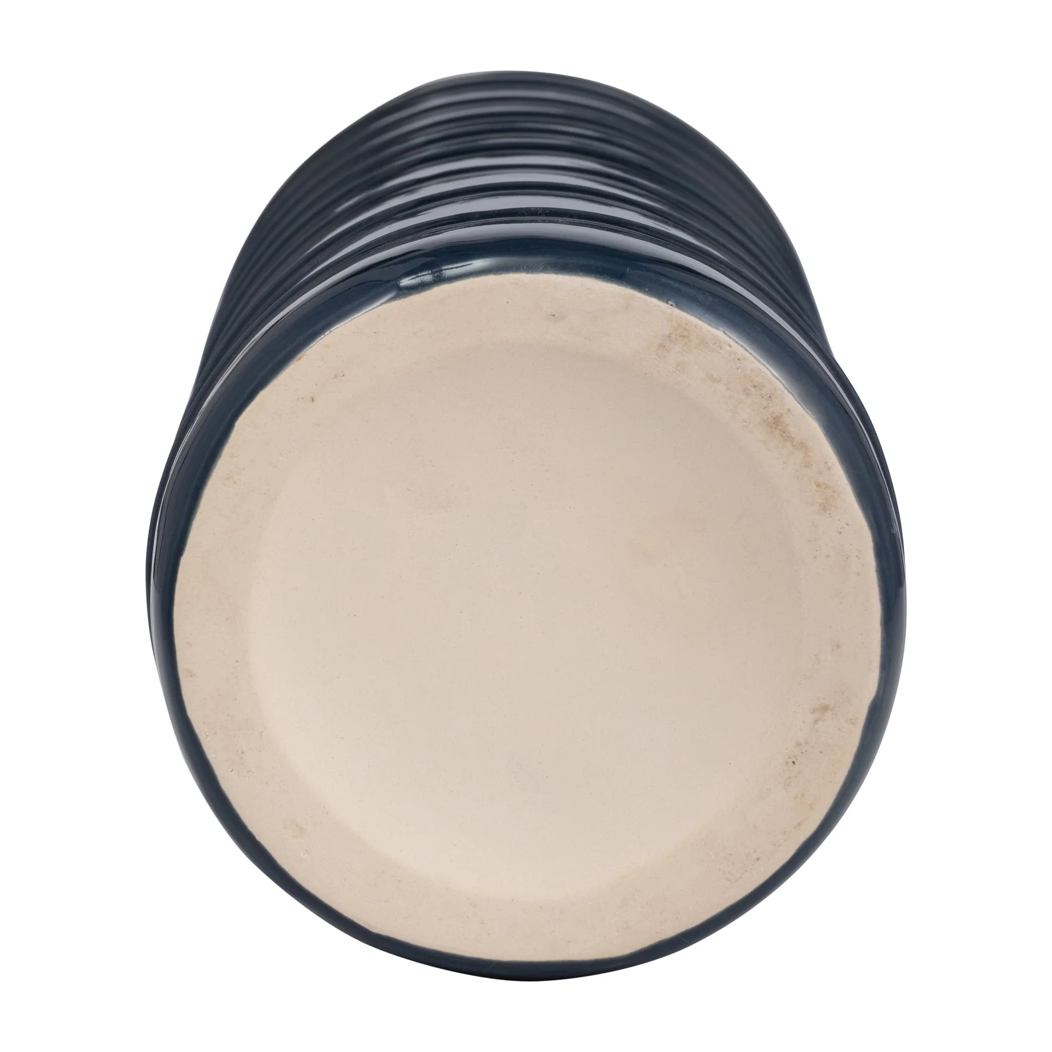 Cer, 17"h Tribal Vase, Navy Blue - Image 6