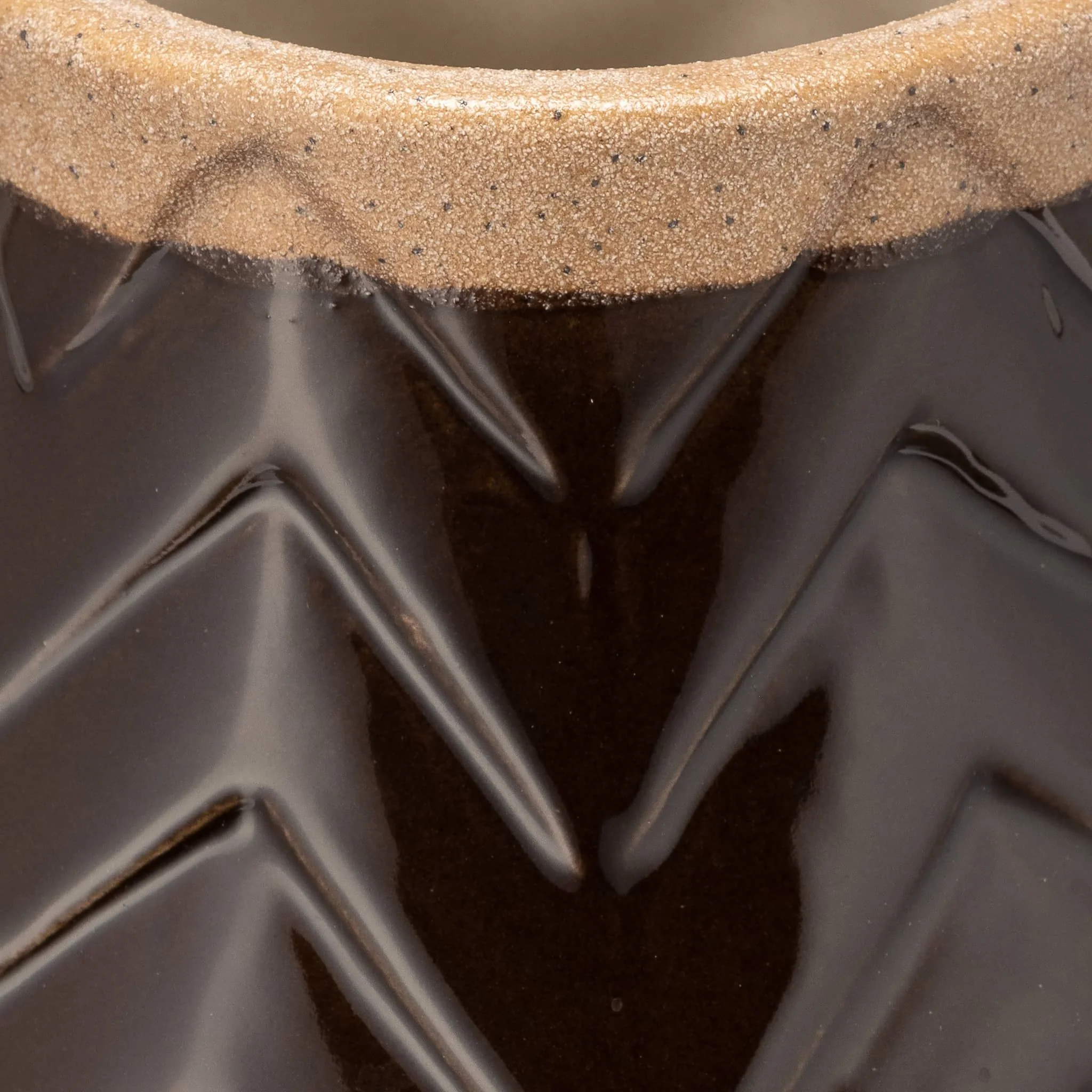Cer, 18" Chevron Vase, Java - Image 2