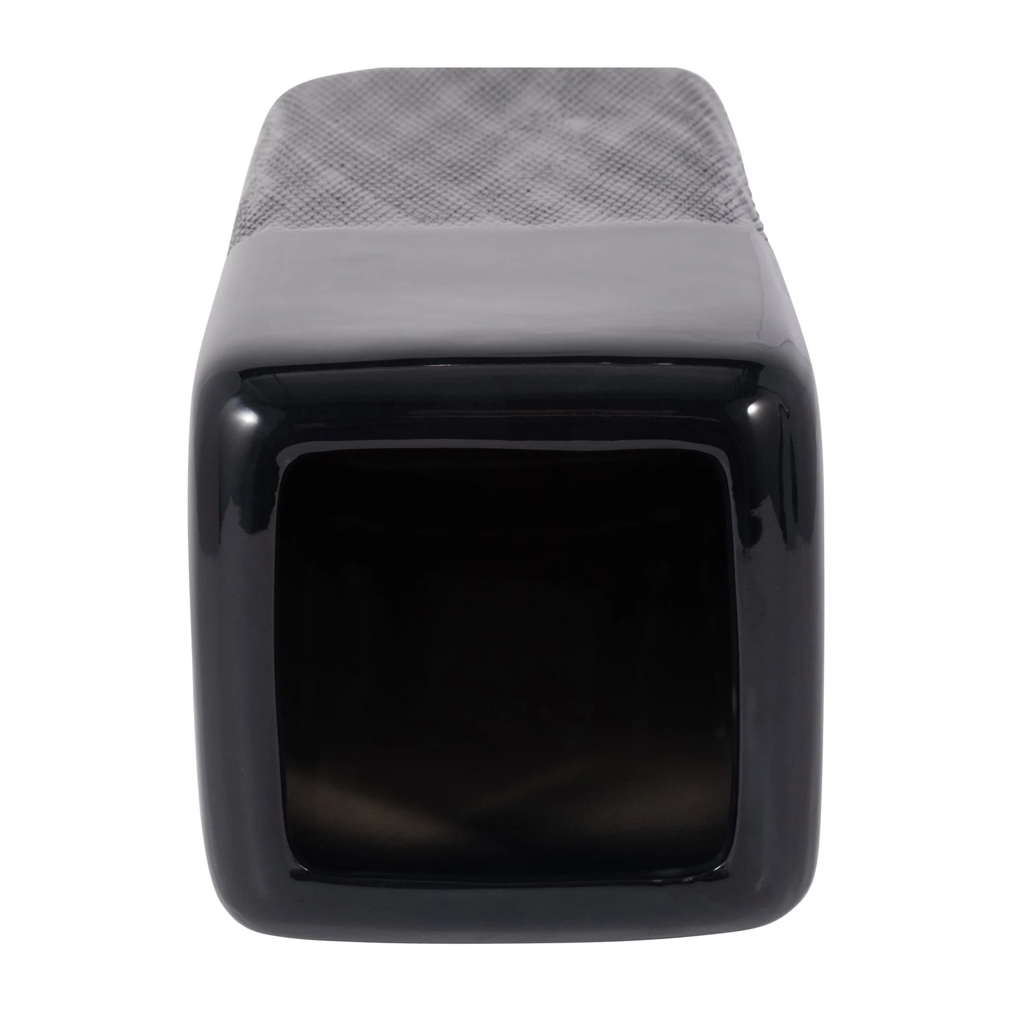 Cer, 18" Squared Grooved Vase, Black - Image 5