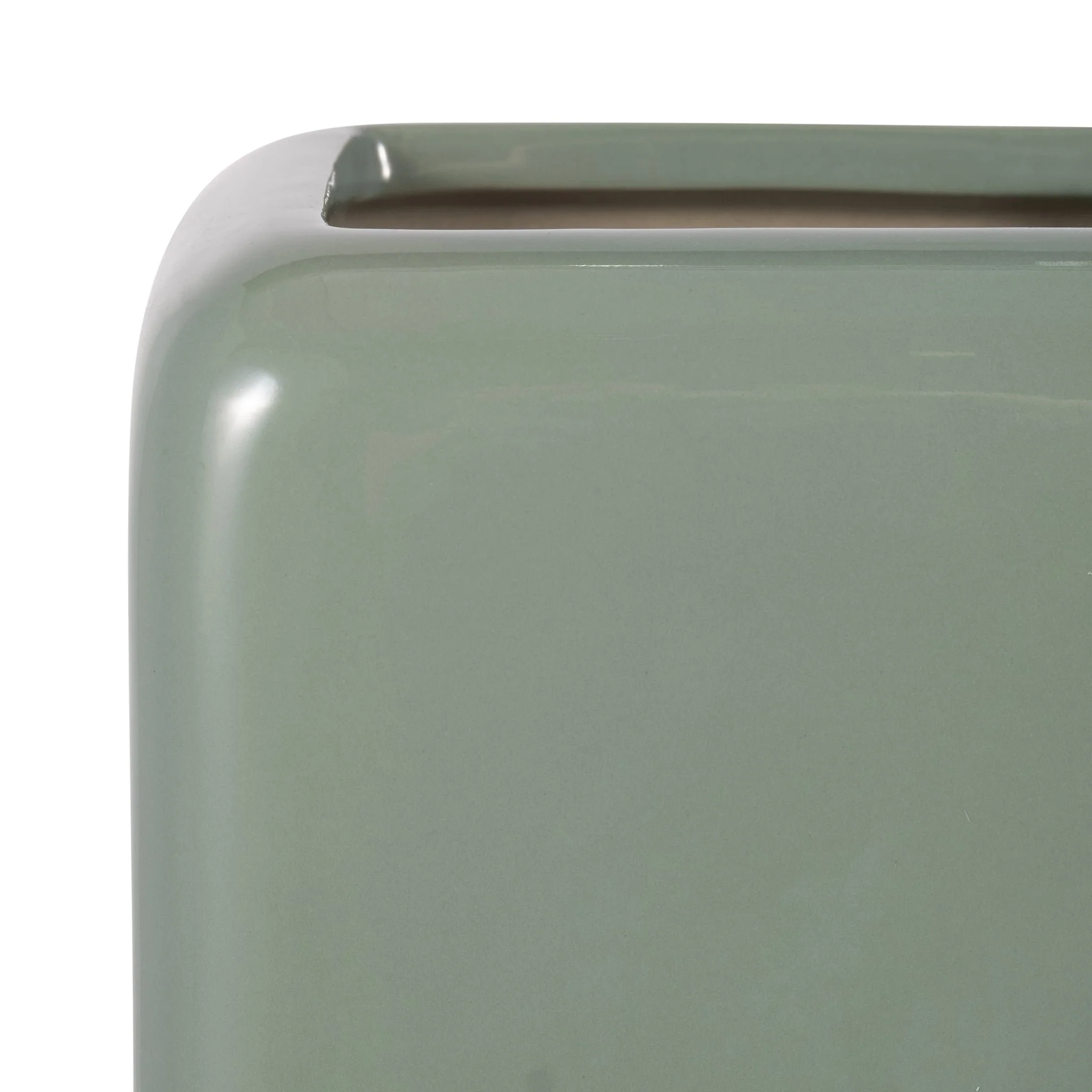 Cer, 18" Squared Grooved Vase, Cucumber - Image 4