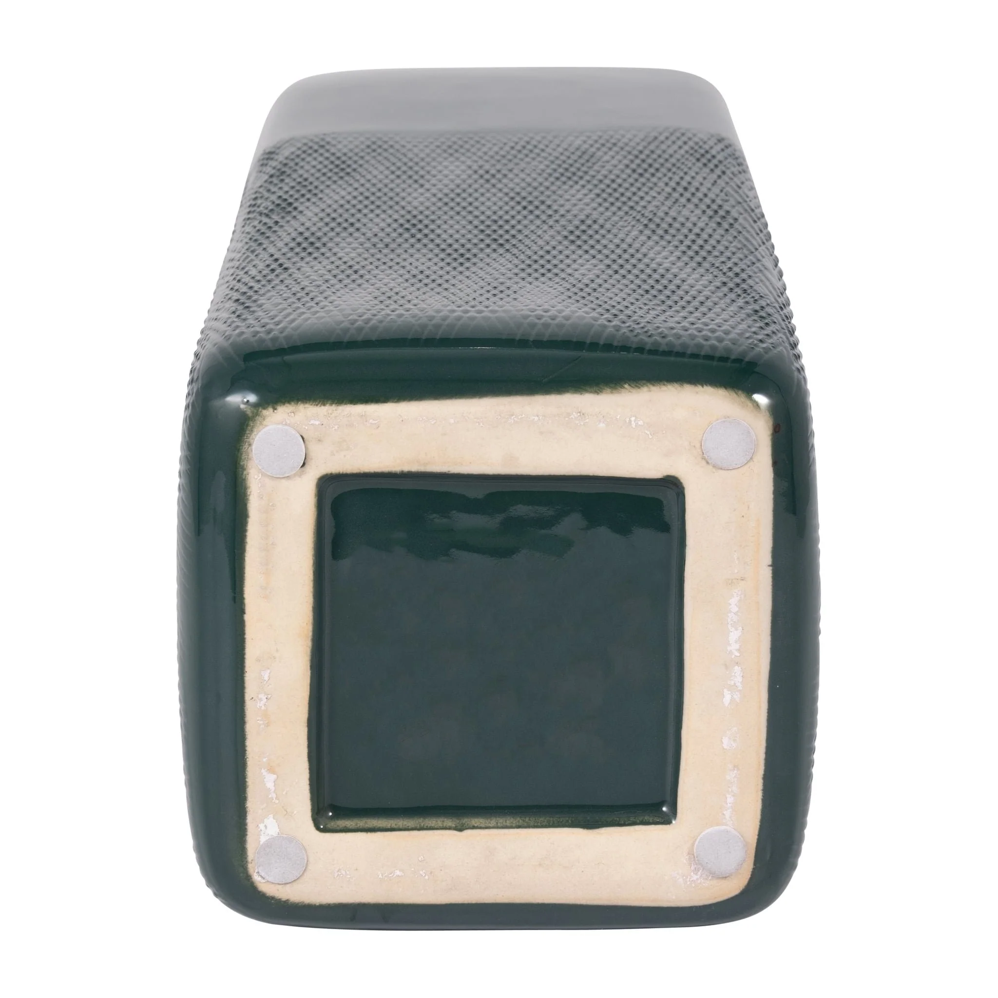 Cer, 18" Squared Grooved Vase, Forest Green - Image 6