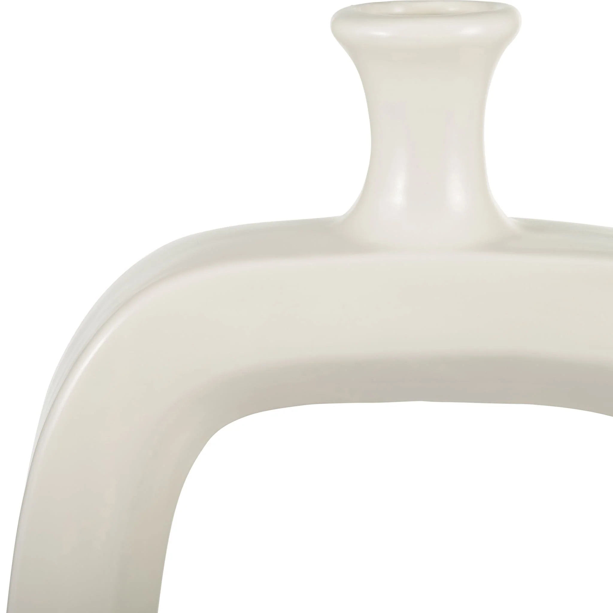 Cer, 18" Vase W/cut-out, Cream - Image 5