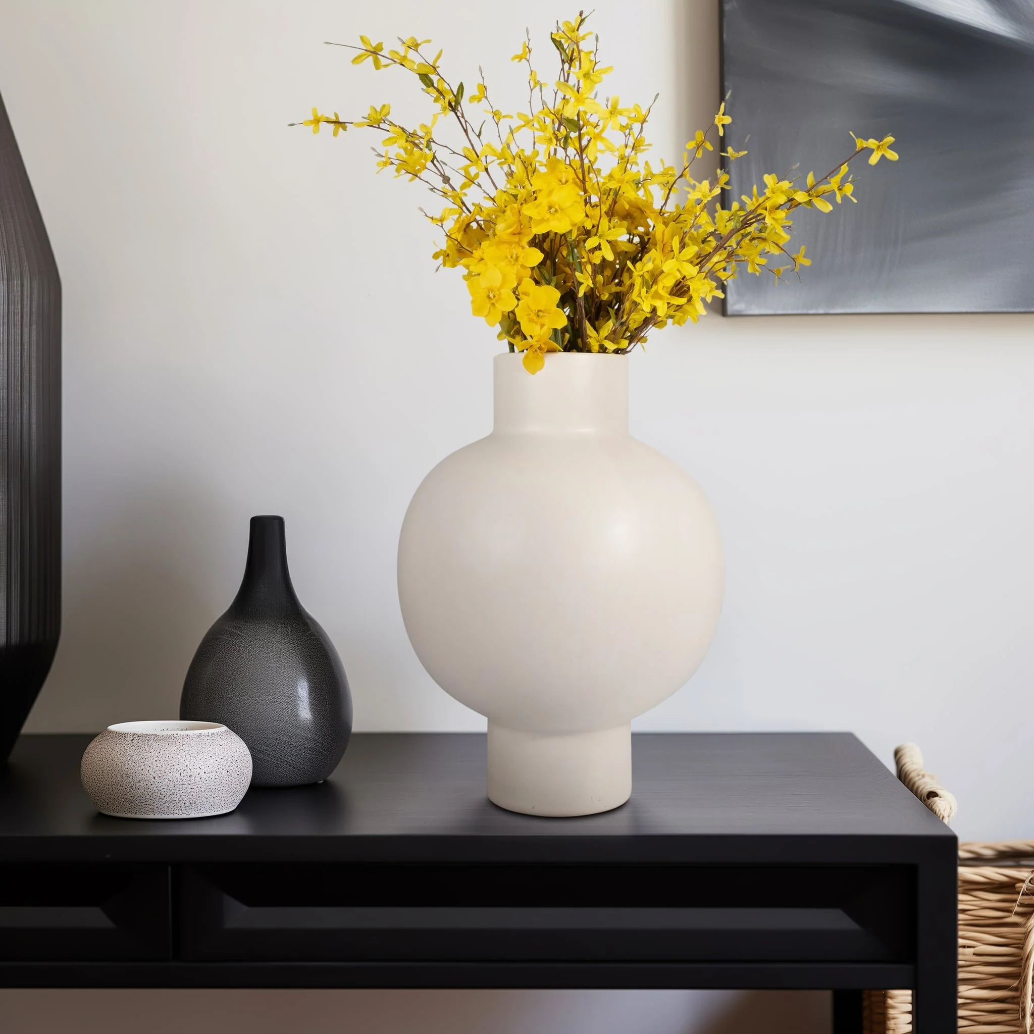 Cer, 18"h Bubble Vase, Creme - Image 10