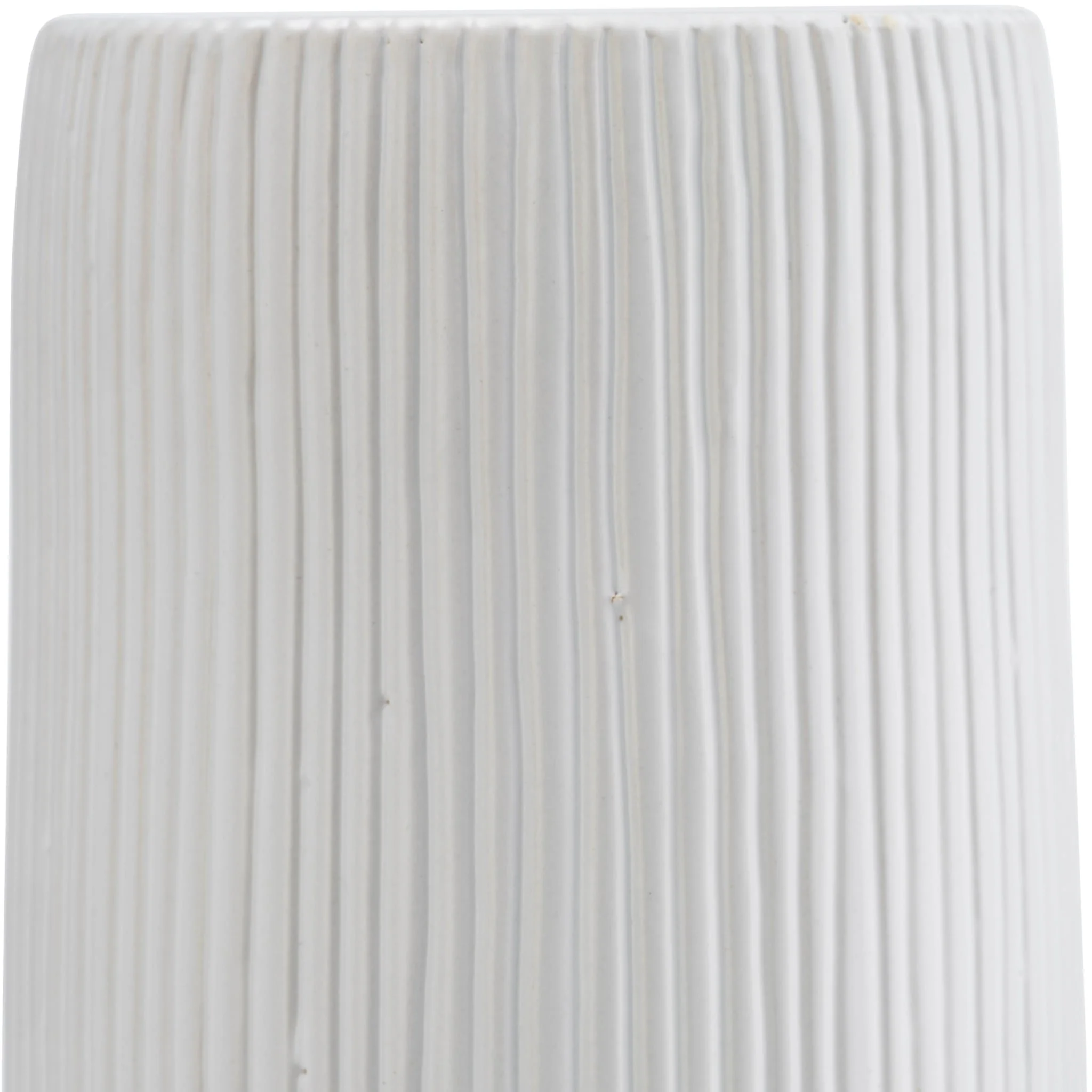 Cer, 18"h Lined Cylinder Vase, White - Image 6