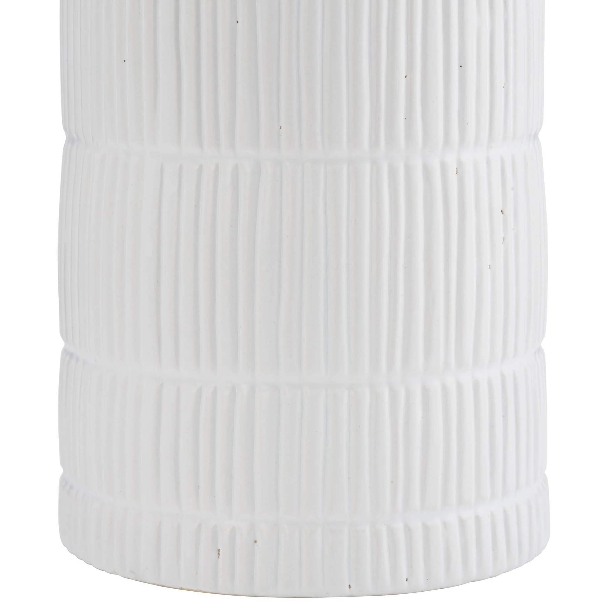 Cer, 18"h Lined Cylinder Vase, White - Image 7