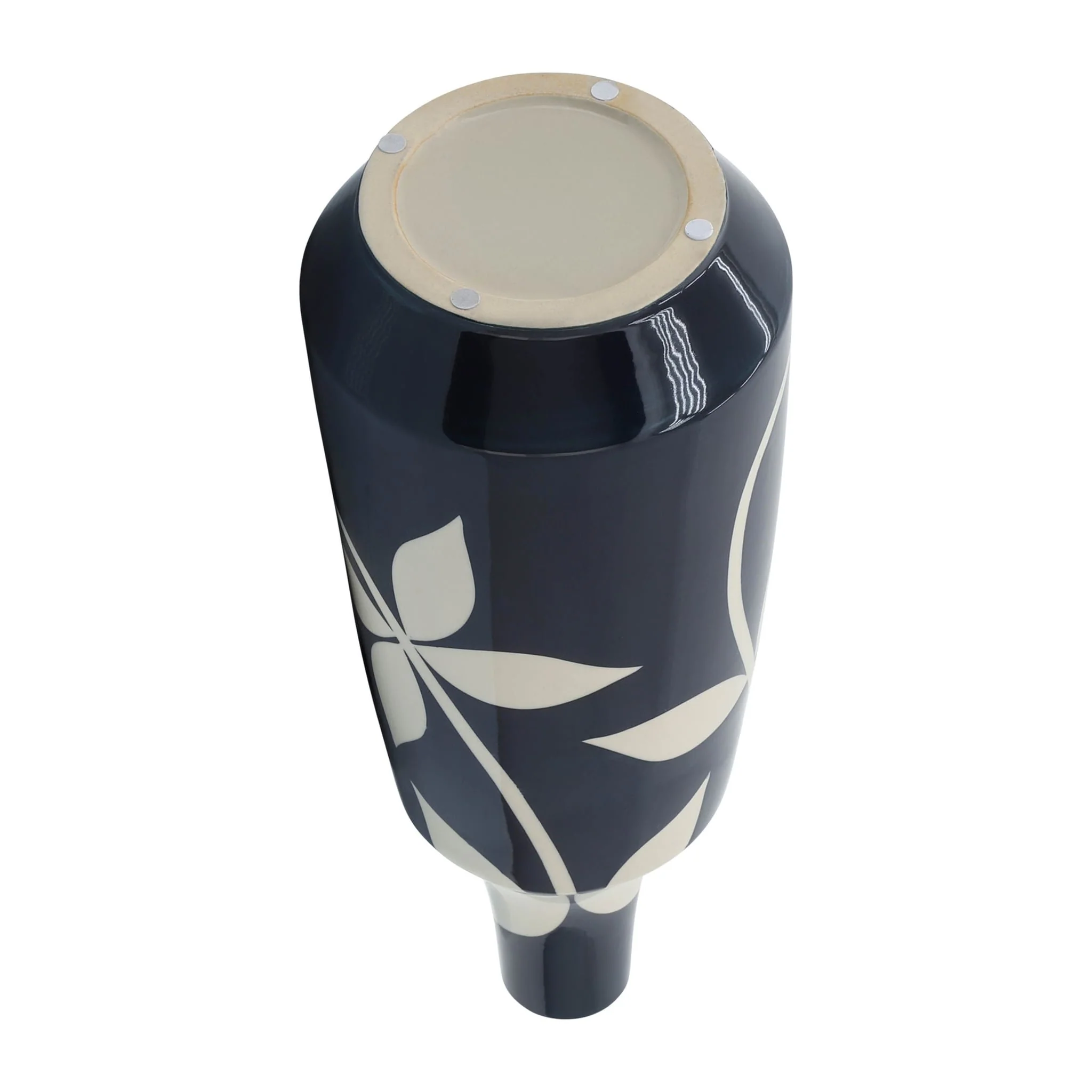 Cer,  19" Leaf Vase, Blue - Image 6