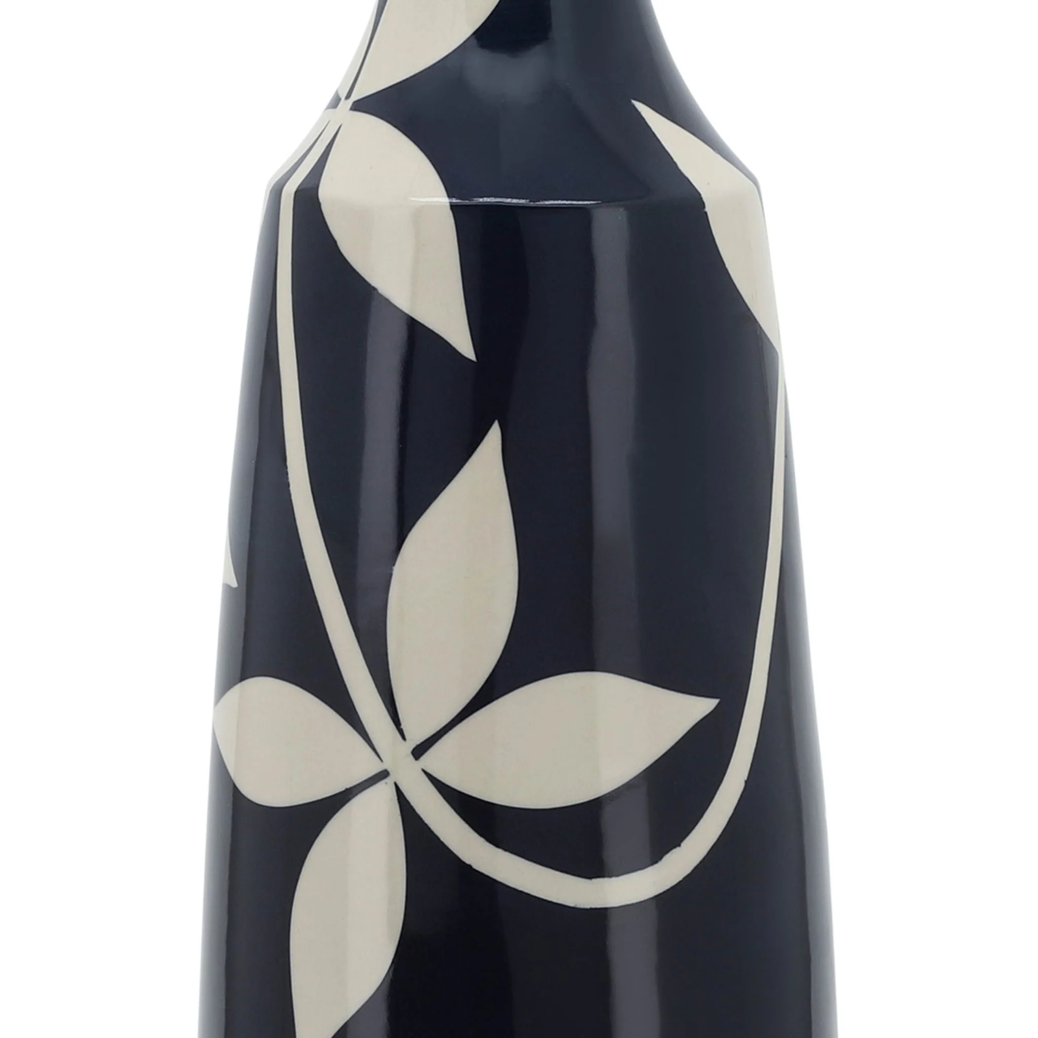 Cer,  19" Leaf Vase, Blue - Image 7