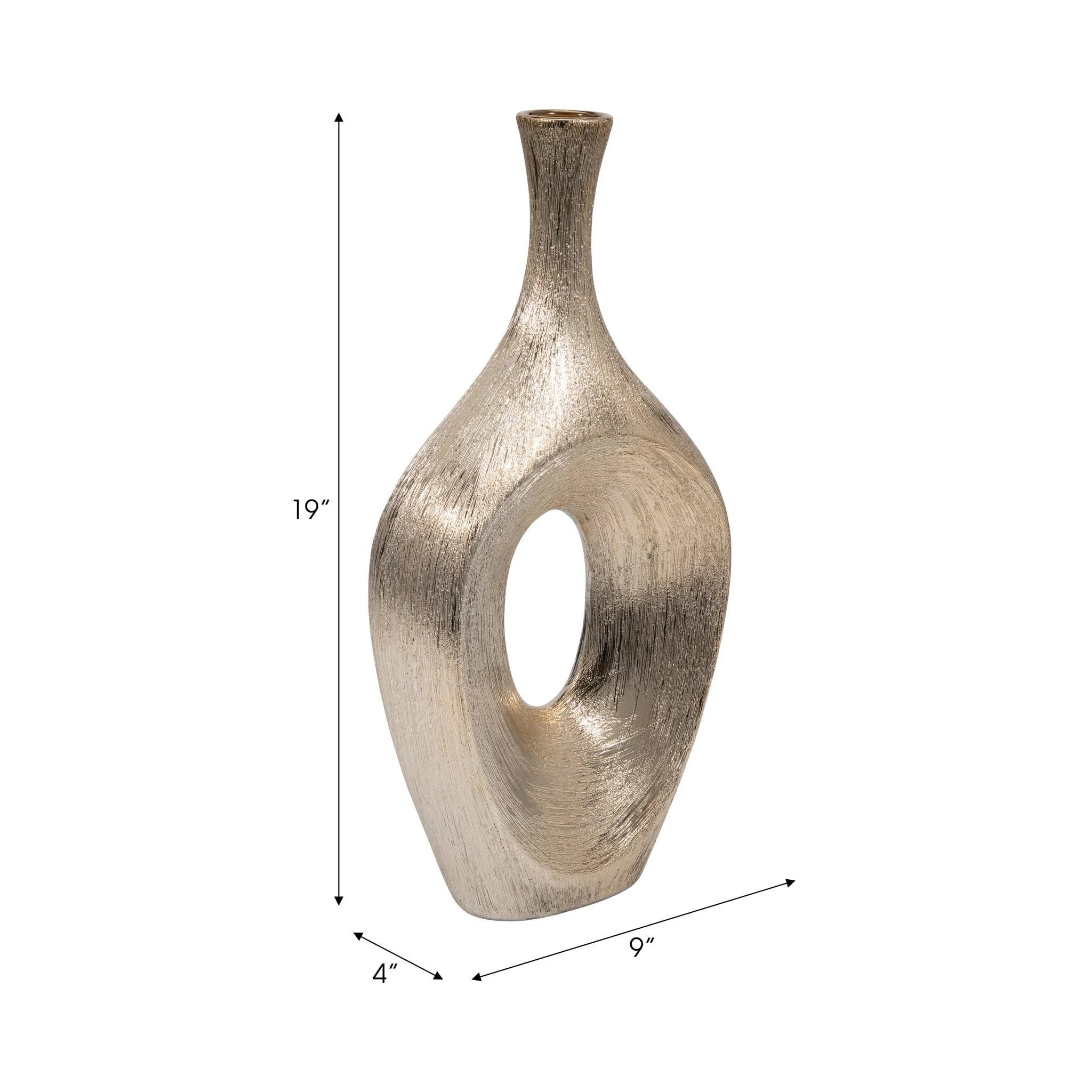 Cer, 19" Scratched Open Cut Vase, Champ - Image 8