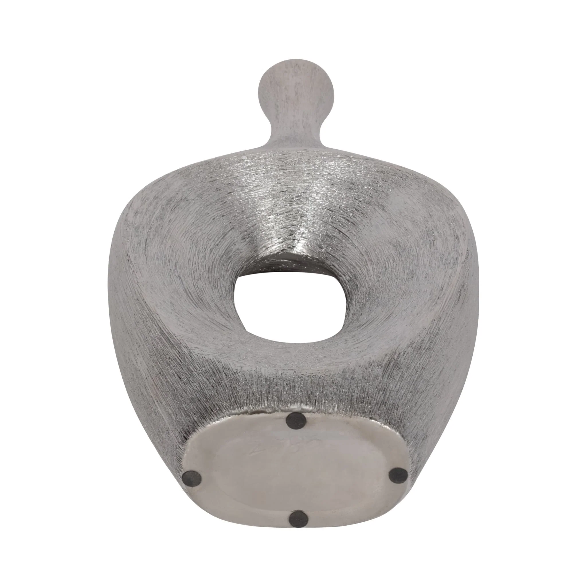 Cer, 19" Scratched Open Cut Vase, Silver - Image 7