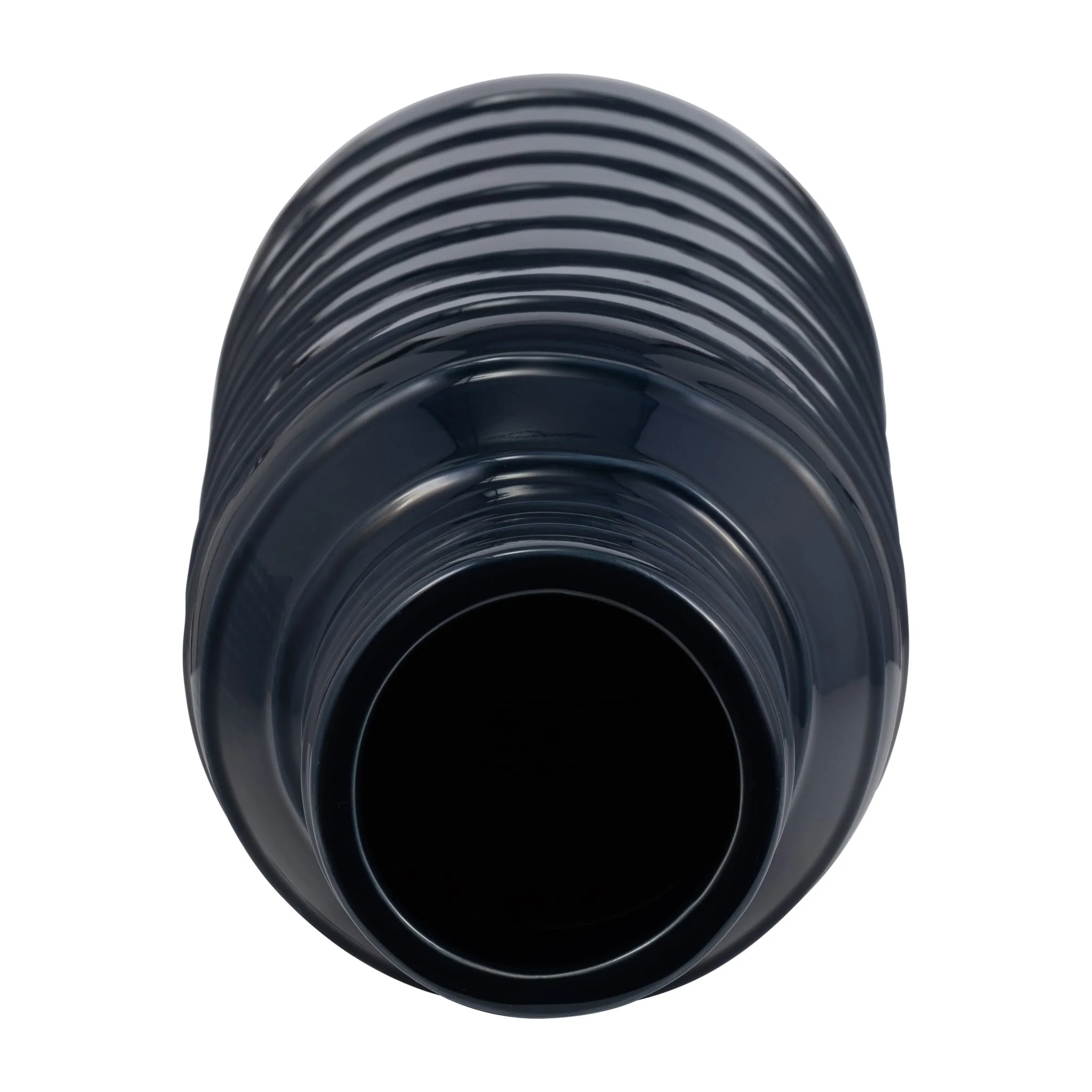 Cer, 20"h Tribal Vase, Navy Blue - Image 5