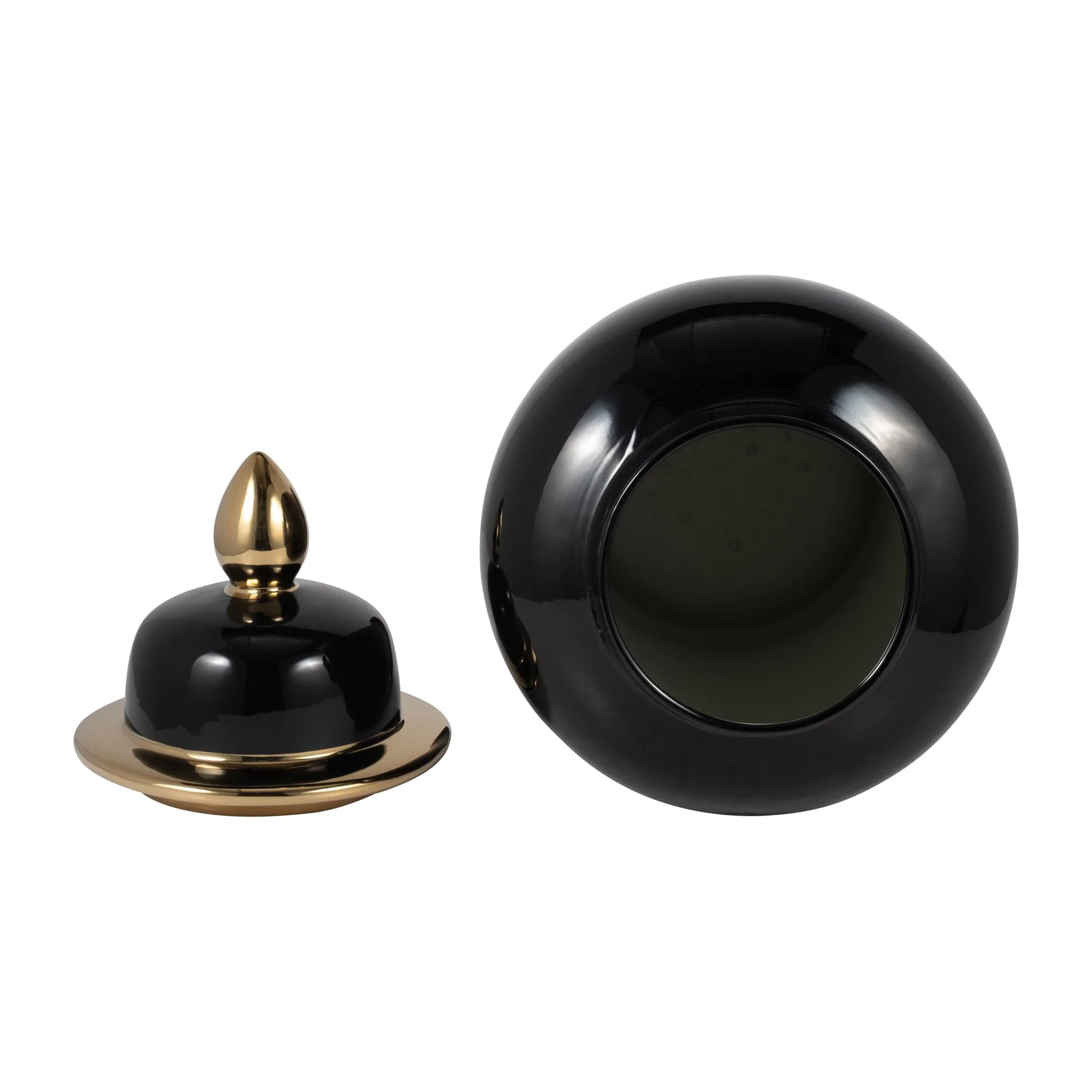 Cer, 24" Temple Jar, Black/gold - Image 5