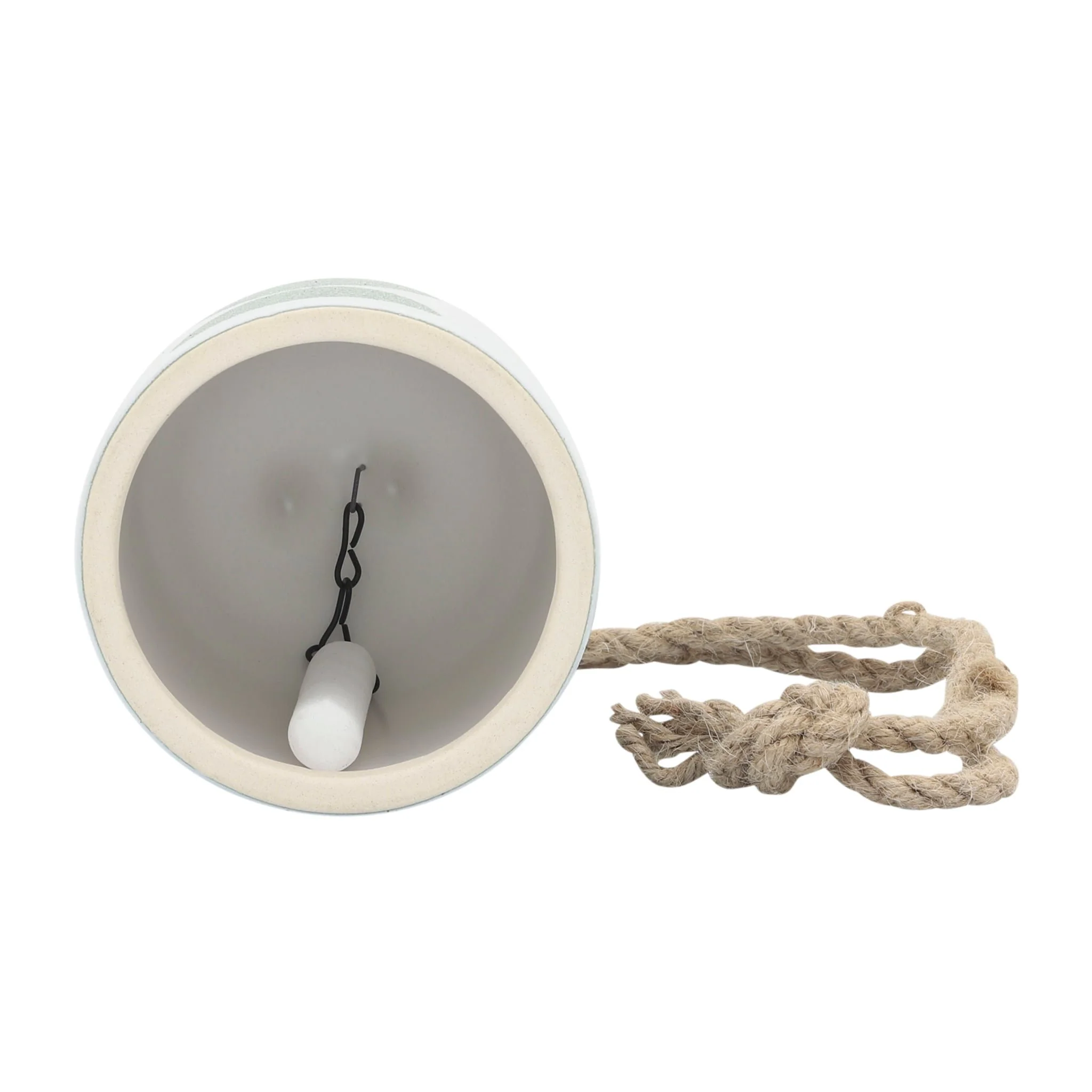 Cer, 4" Hanging Bell Circles, White/green - Image 3